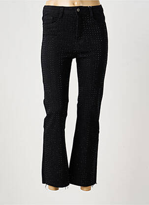 Bootcut džinsai aukšta talija aukšta talija juodas MISS BON moteris