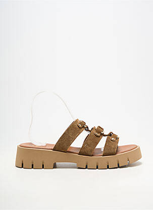 Mule/sabotai atvira pabaiga kulnas nuo 4 iki 6 cm rudas SMS moteris