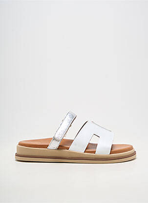 Mule/sabotai pusiau kompensuotas kulnas nuo 4 iki 6 cm baltas SMS moteris