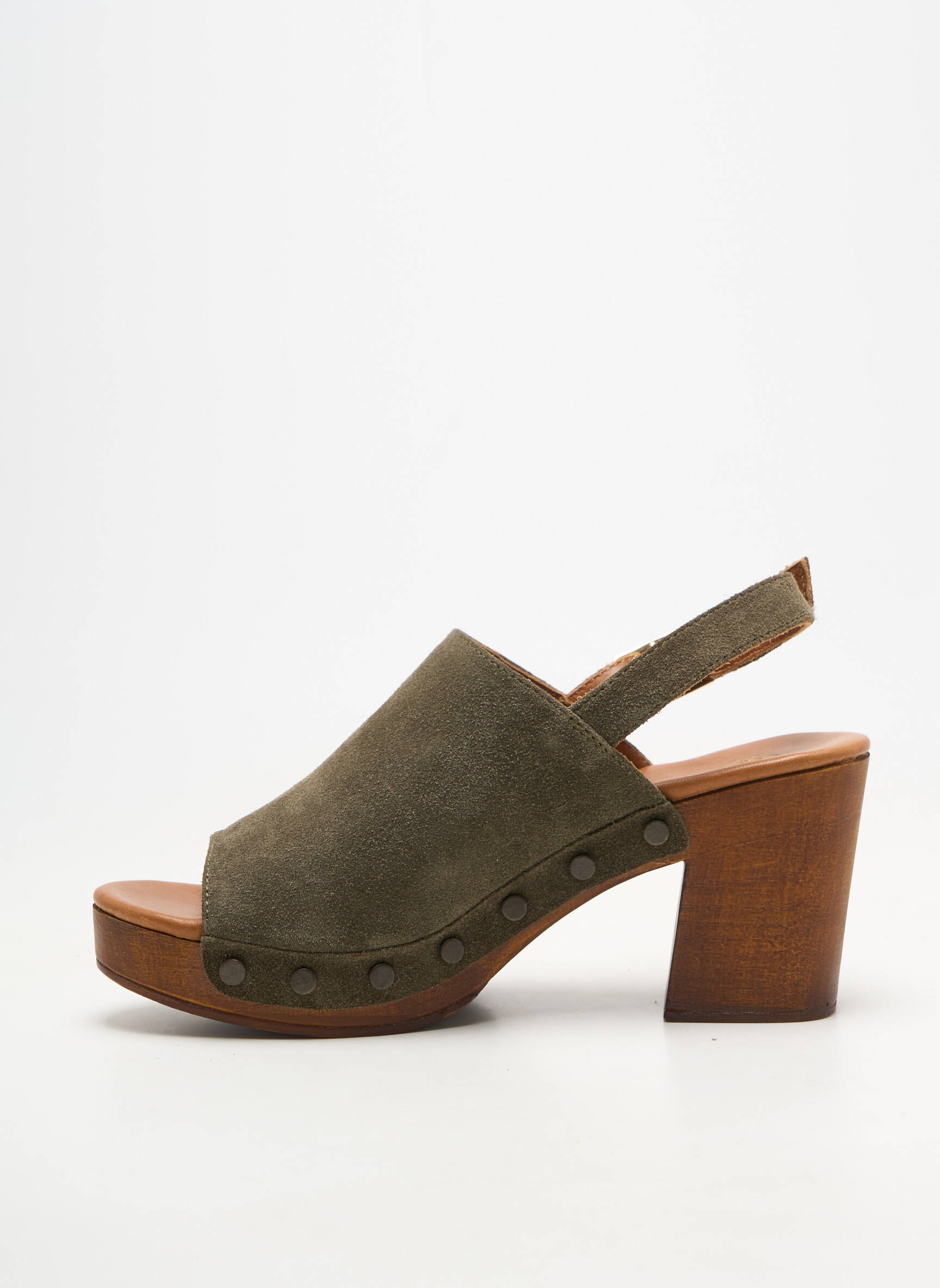 Mule/sabotai atvira pabaiga kulnas nuo 7 iki 9 cm žalias SMS moteris