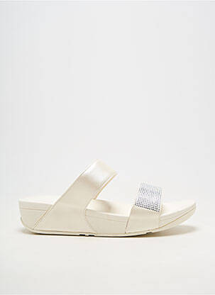 Mule/sabotai lygus medžiaga plokščias kulnas iki 3 cm baltas FITFLOP moteris