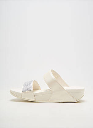 Mule/sabotai lygus medžiaga plokščias kulnas iki 3 cm baltas FITFLOP moteris