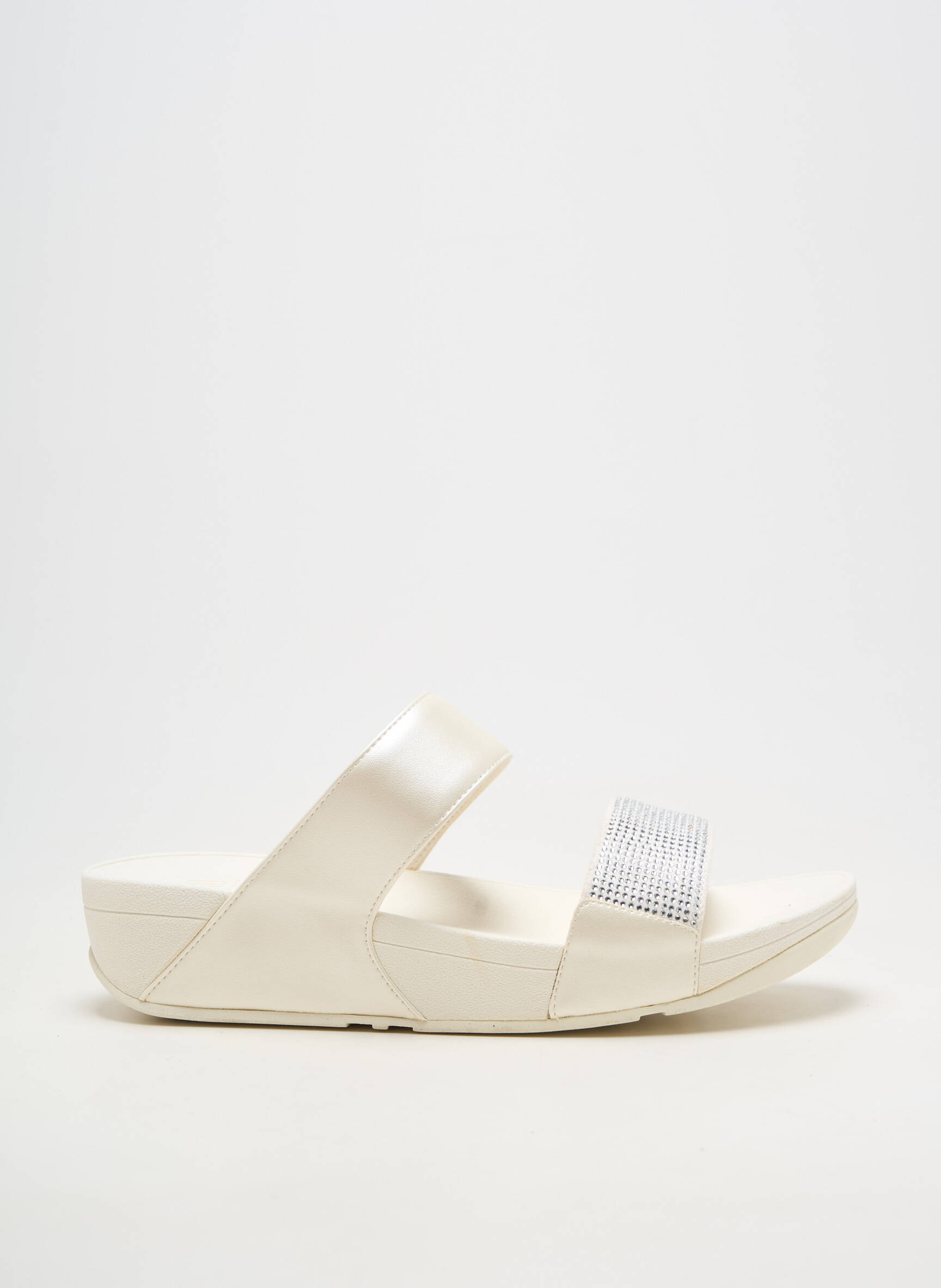 Mule/sabotai pusiau kompensuotas plokščias kulnas iki 3 cm baltas FITFLOP moteris