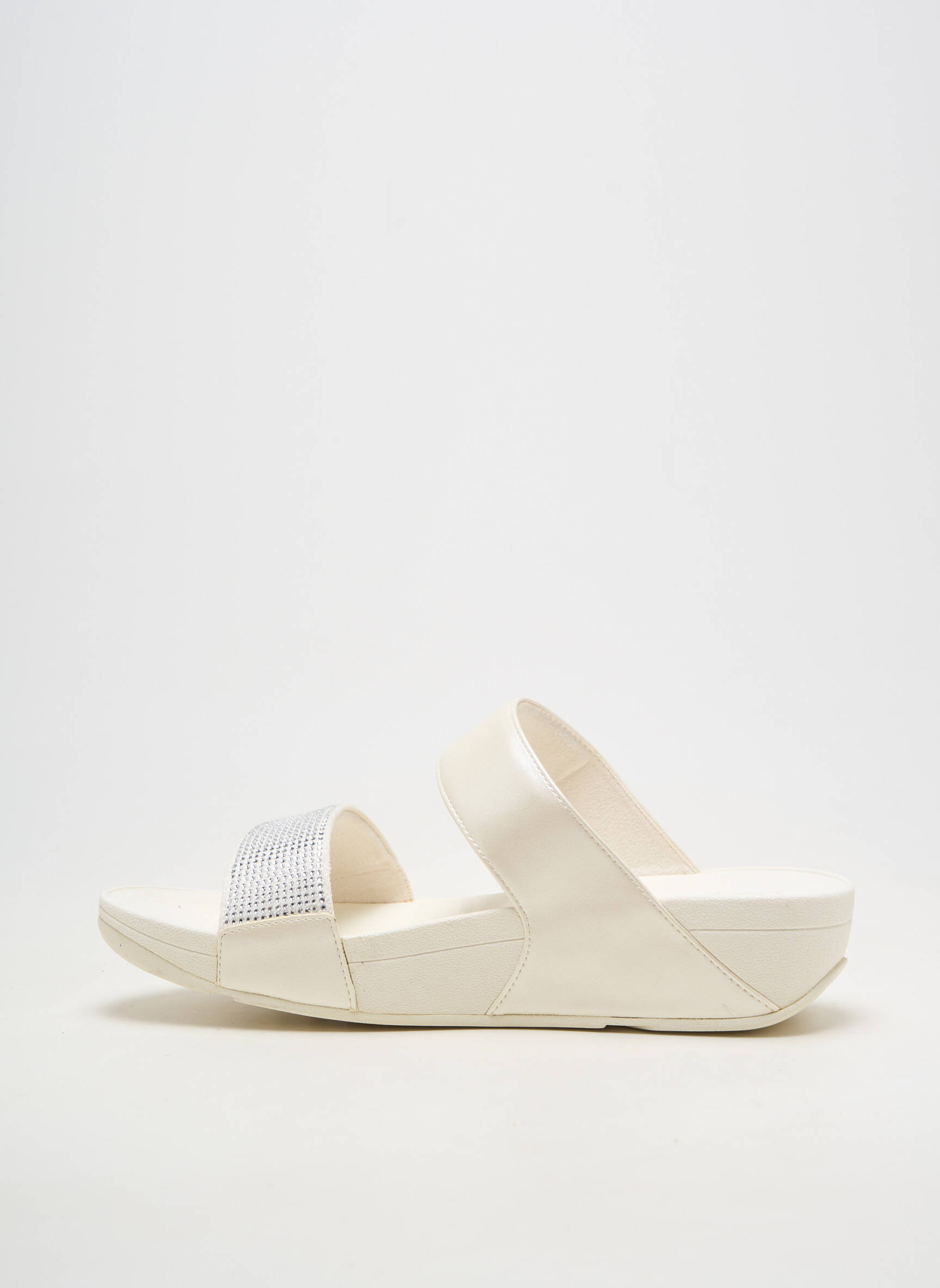 Mule/sabotai pusiau kompensuotas plokščias kulnas iki 3 cm baltas FITFLOP moteris