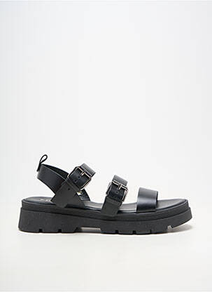 Sandalai/nu pėdos lygus medžiaga plokščias kulnas iki 3 cm juodas REQINS moteris
