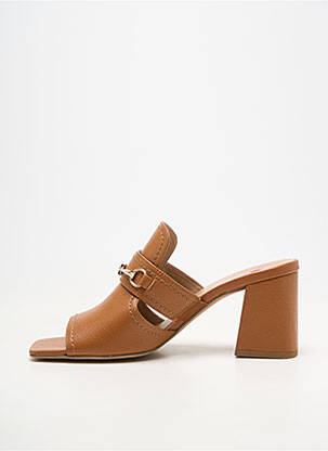 Mule/sabotai lygus medžiaga kulnas nuo 4 iki 6 cm rudas HOGL moteris