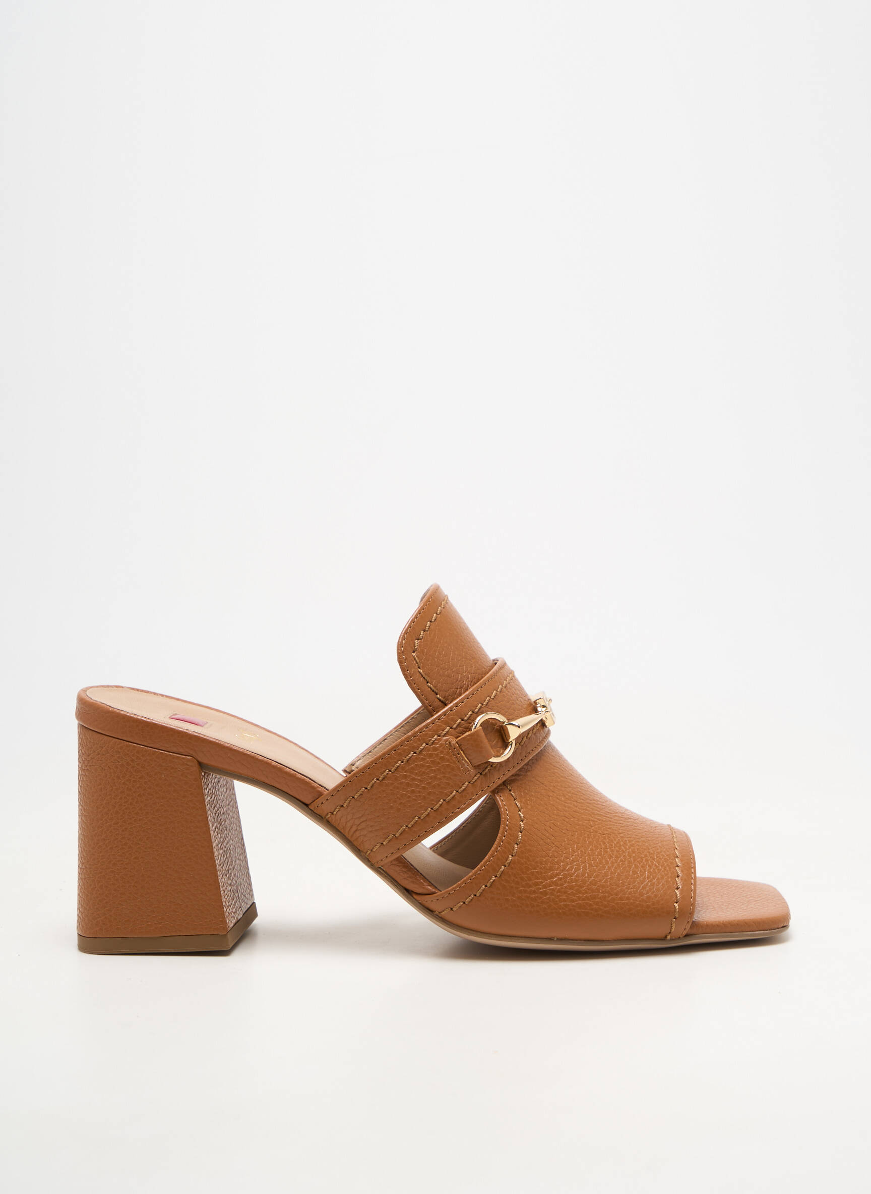 Mule/sabotai lygus medžiaga kulnas nuo 4 iki 6 cm rudas HOGL moteris