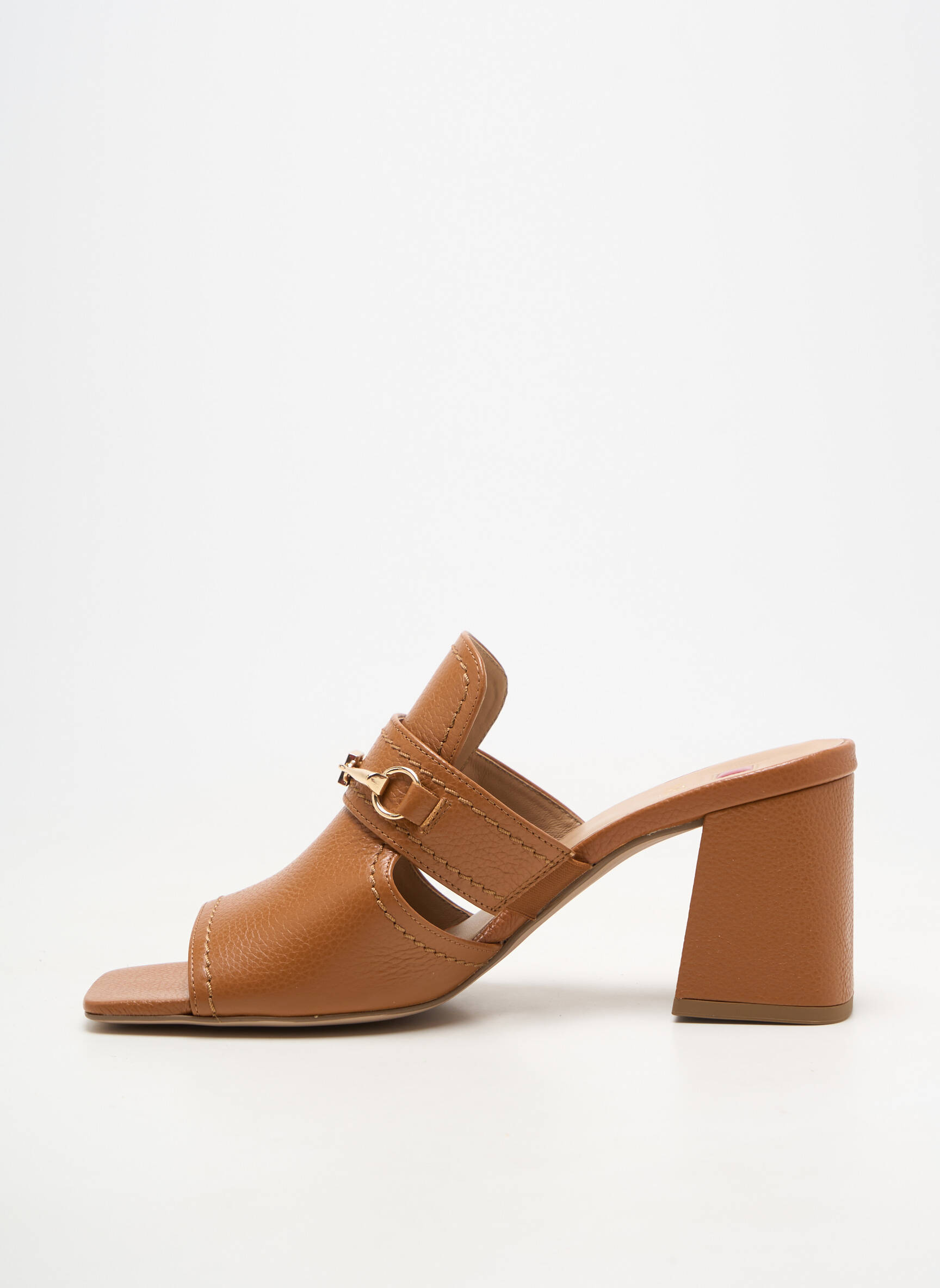 Mule/sabotai lygus medžiaga kulnas nuo 4 iki 6 cm rudas HOGL moteris