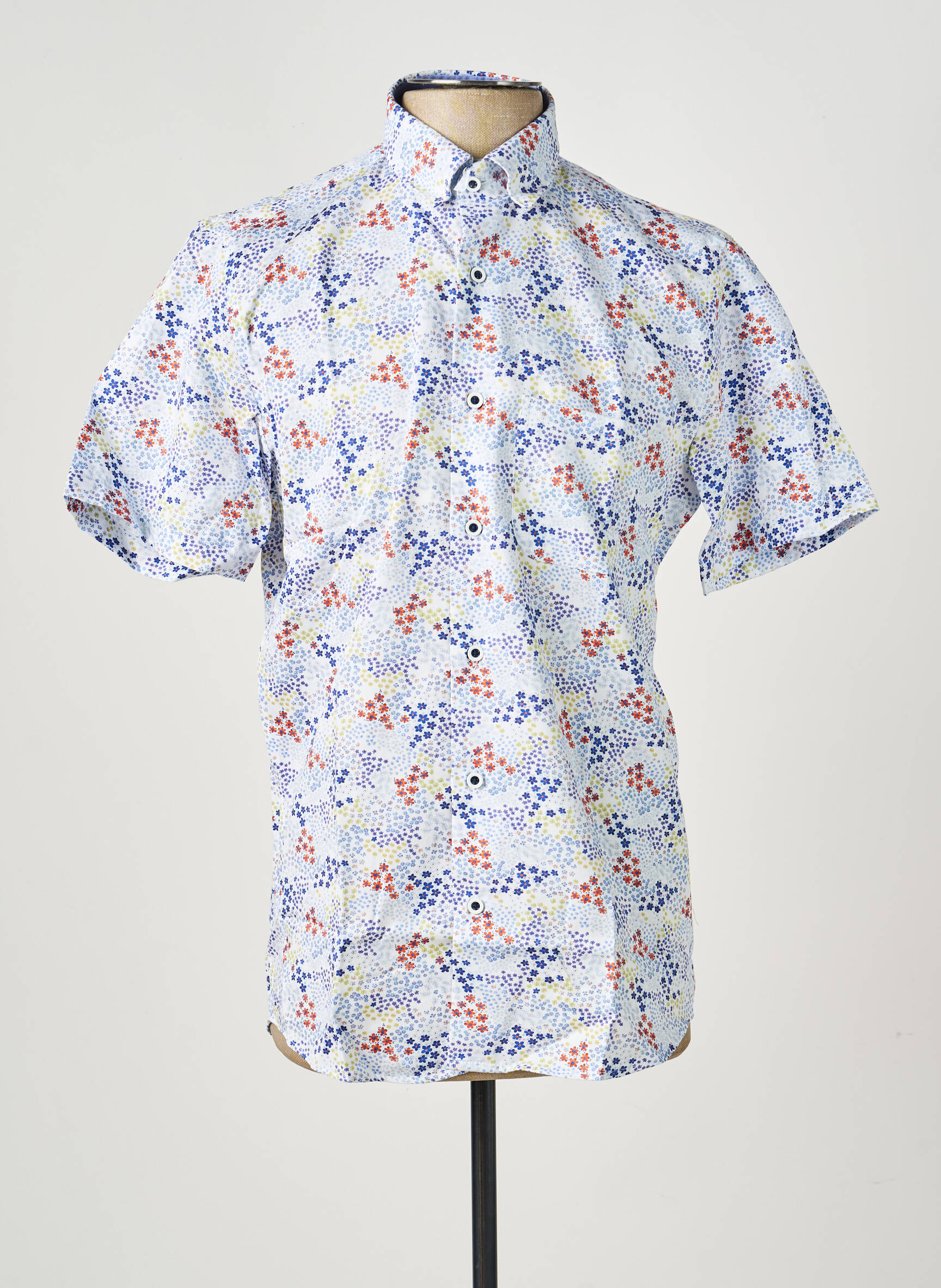 Trumpa rankovė marškiniai kišenės mėlyna DARIO BELTRAN vyras