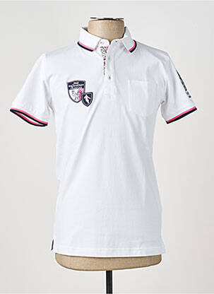 Polo jersey audinys trumpas rankovės baltas CAMBERABERO vyras