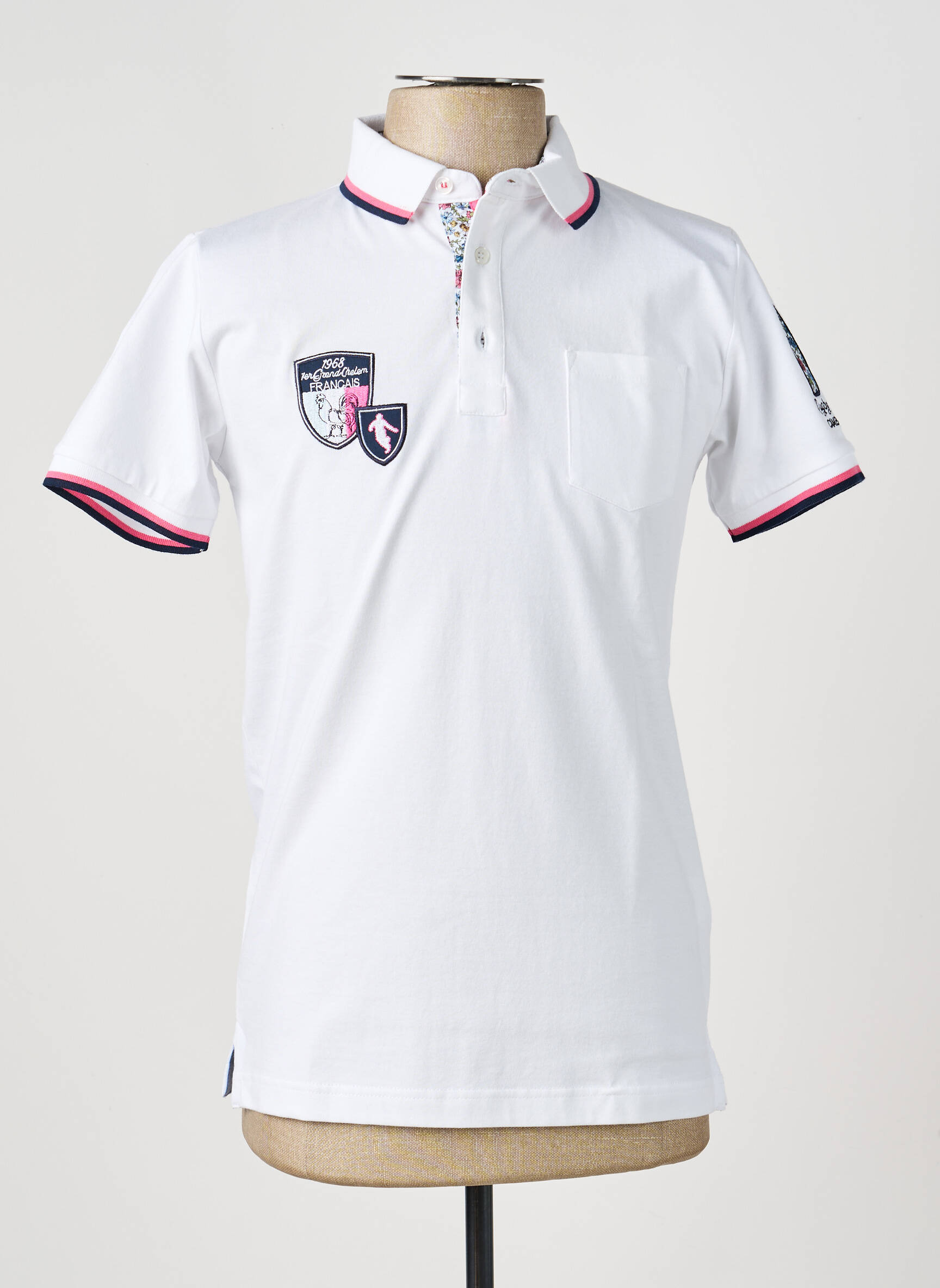 Polo jersey audinys trumpas rankovės baltas CAMBERABERO vyras