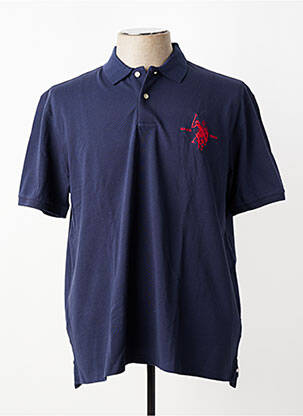 Polo tiesi kirpimas trumpas rankovės mėlyna U.S. POLO ASSN vyras