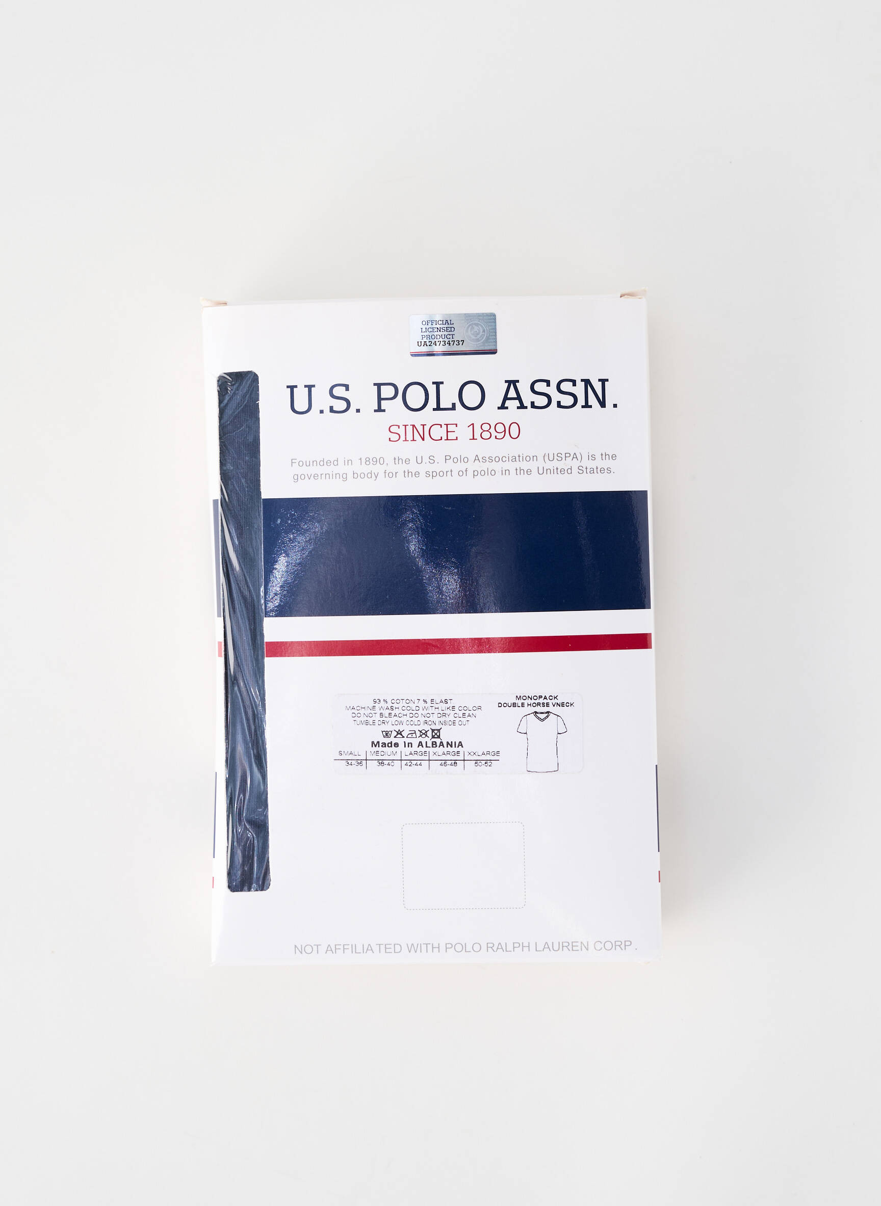 T-marškinys centrinė iškirptė trumpas rankovės juodas U.S. POLO ASSN vyras