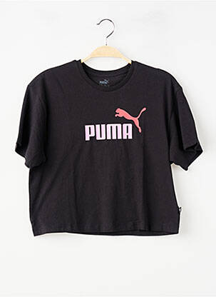T-marškinys tamprumas trumpas rankovės juodas PUMA mergina