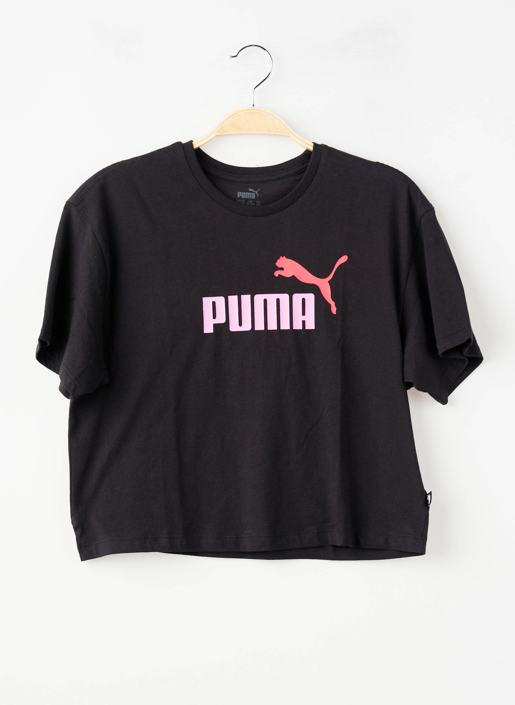 T-marškinys tamprumas trumpas rankovės juodas PUMA mergina