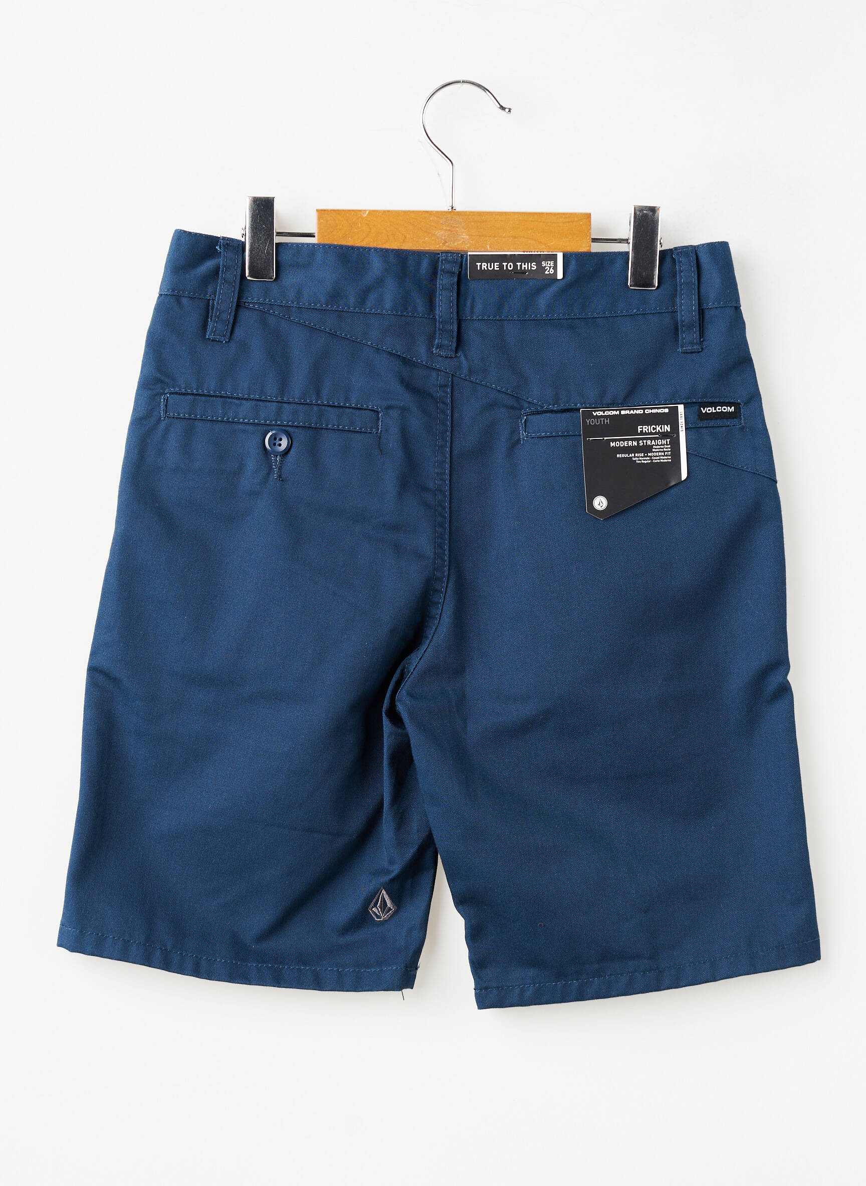 Bermudas uždarymas su užtrauktuku po mygtuku uždengimu mėlyna VOLCOM berniukas