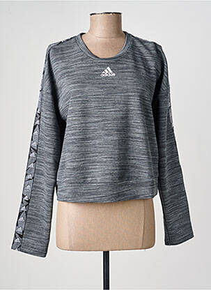 Megztinis tiesi kirpimas ilgos rankovės pilka ADIDAS moteris