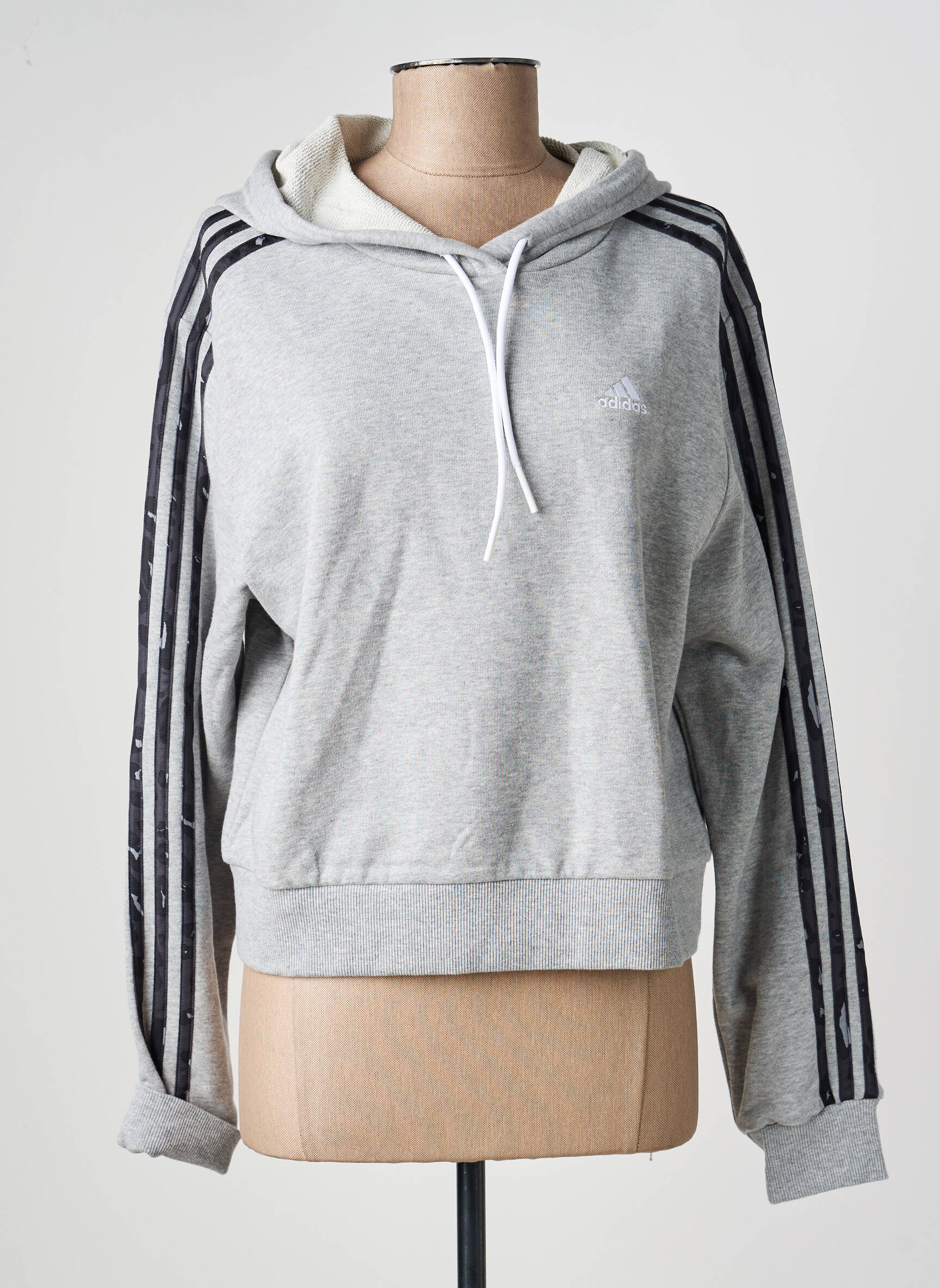 Kapišonas ilgos rankovės ilgos rankovės pilka ADIDAS moteris