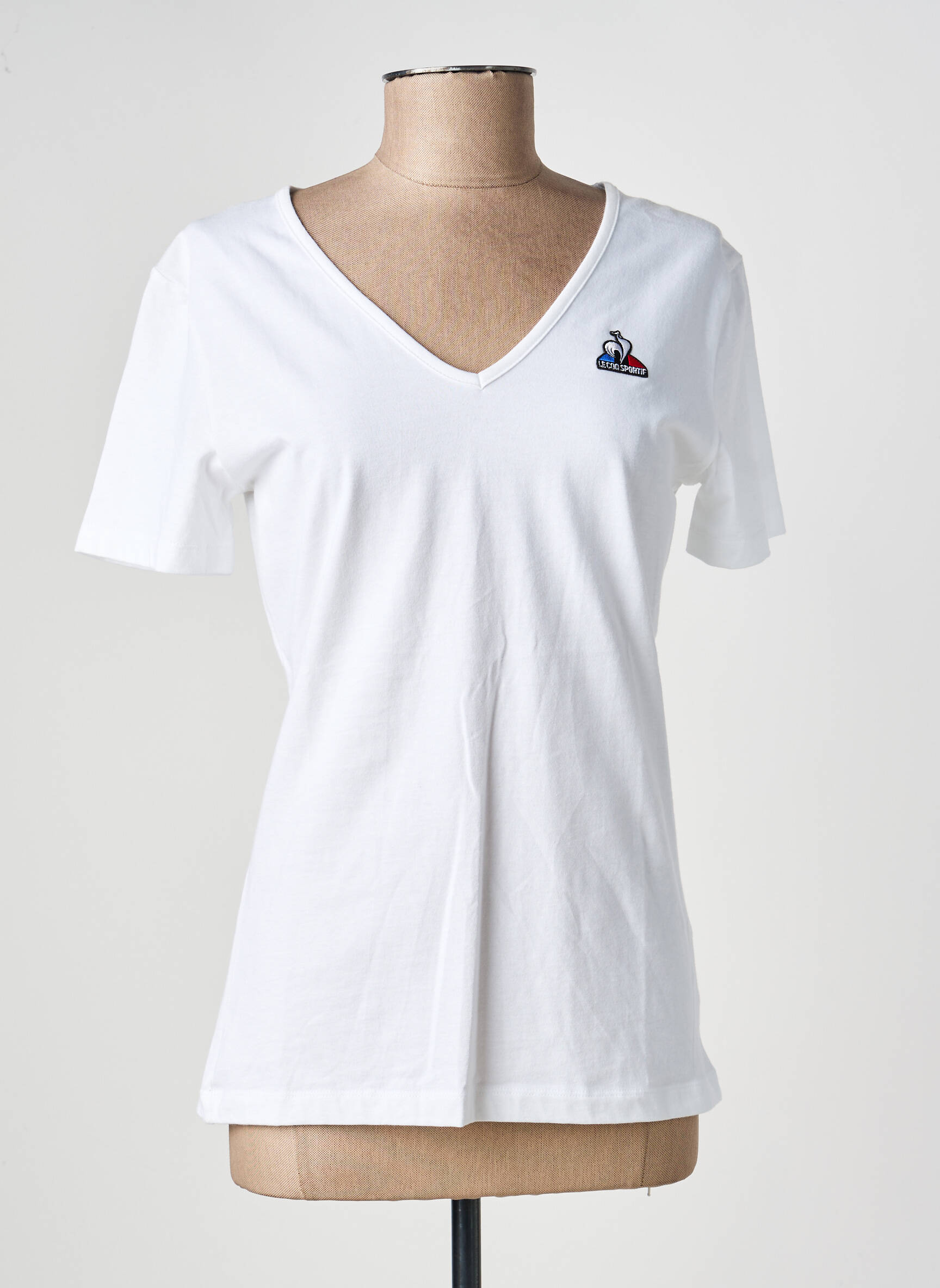 T-marškinys col v trumpas rankovės baltas LE COQ SPORTIF moteris