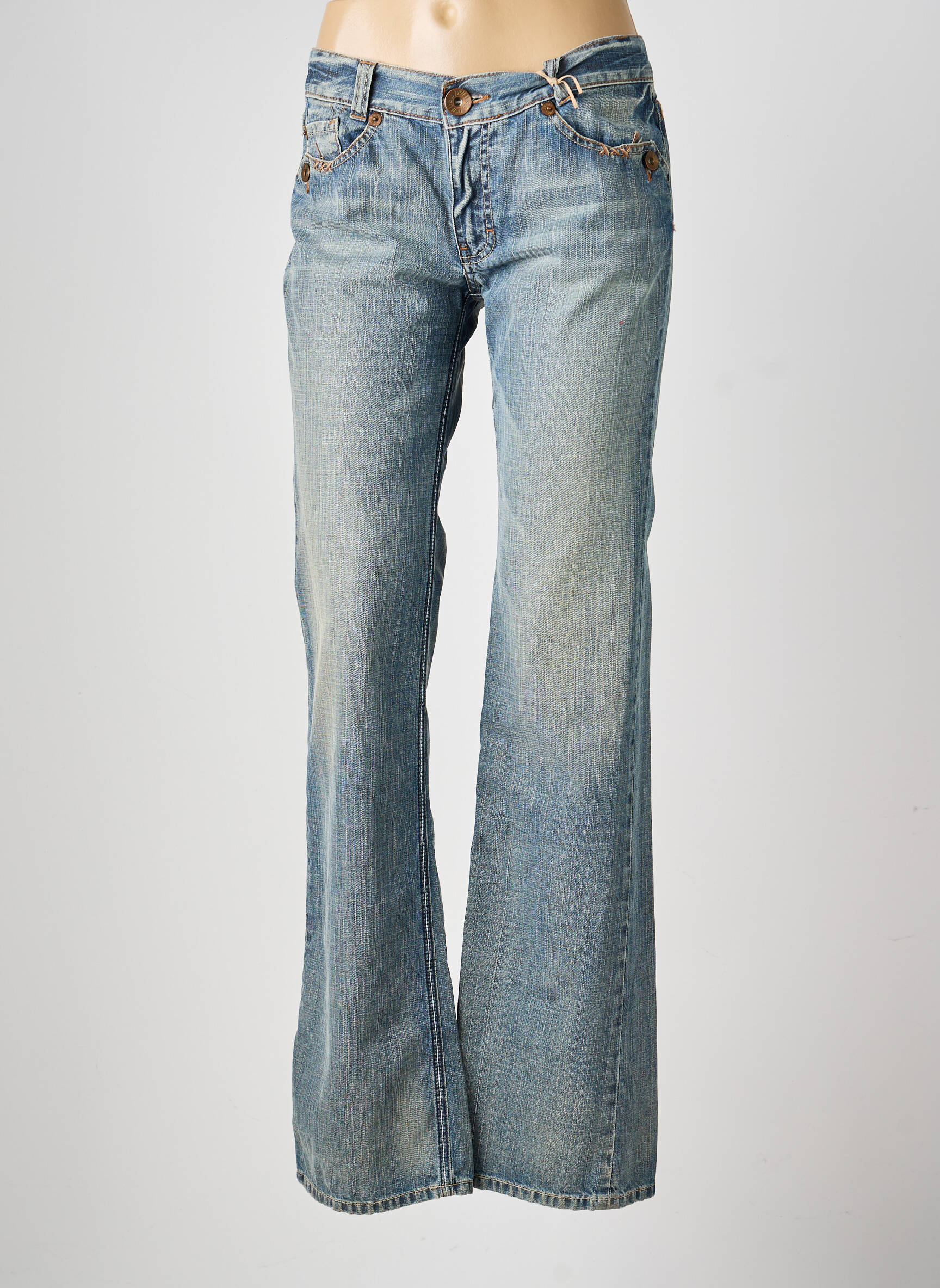 Tiesios kirpimo džinsai normala dydis normala dydis mėlyna USED JEANS moteris