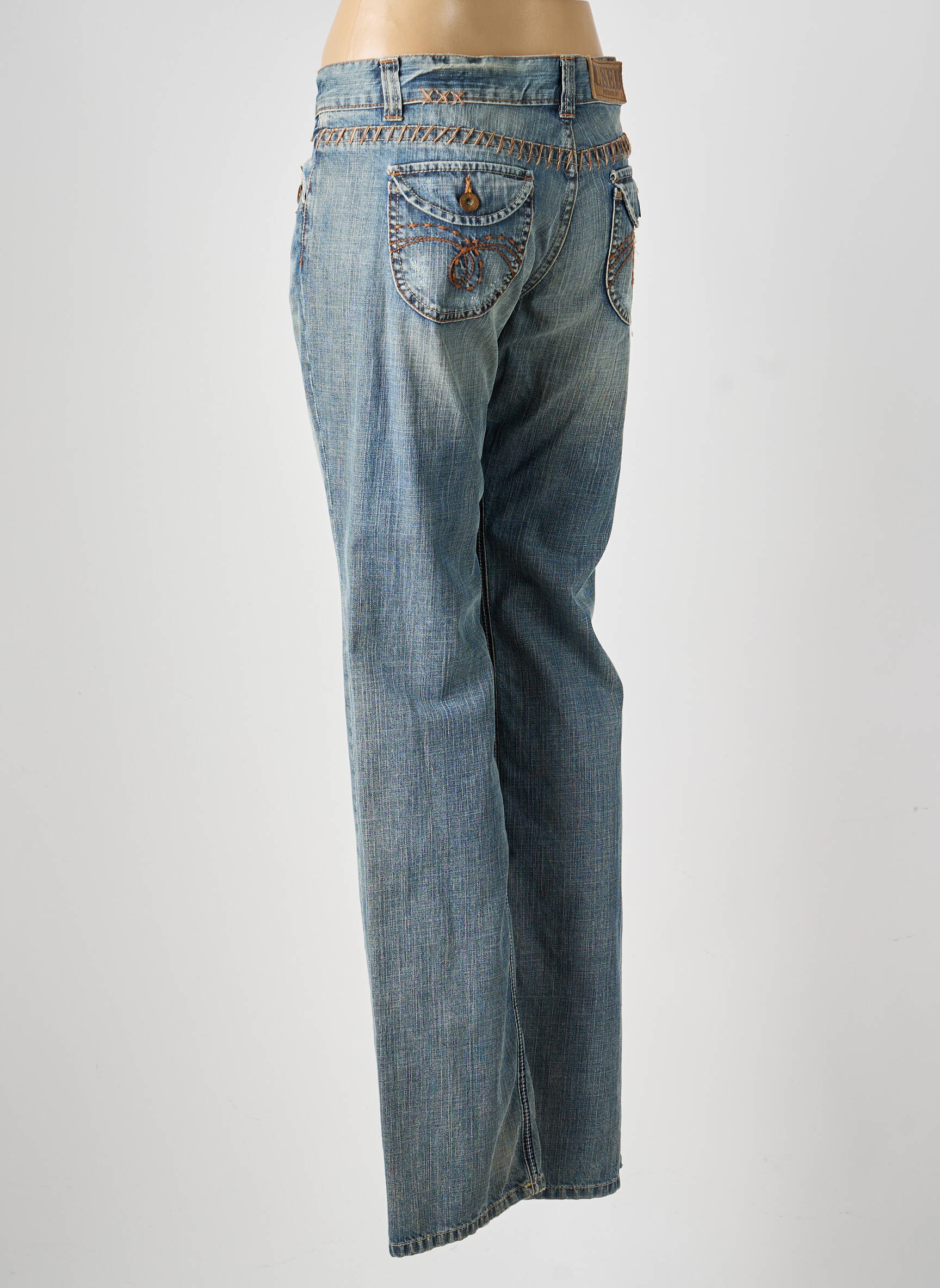 Tiesios kirpimo džinsai normala dydis normala dydis mėlyna USED JEANS moteris
