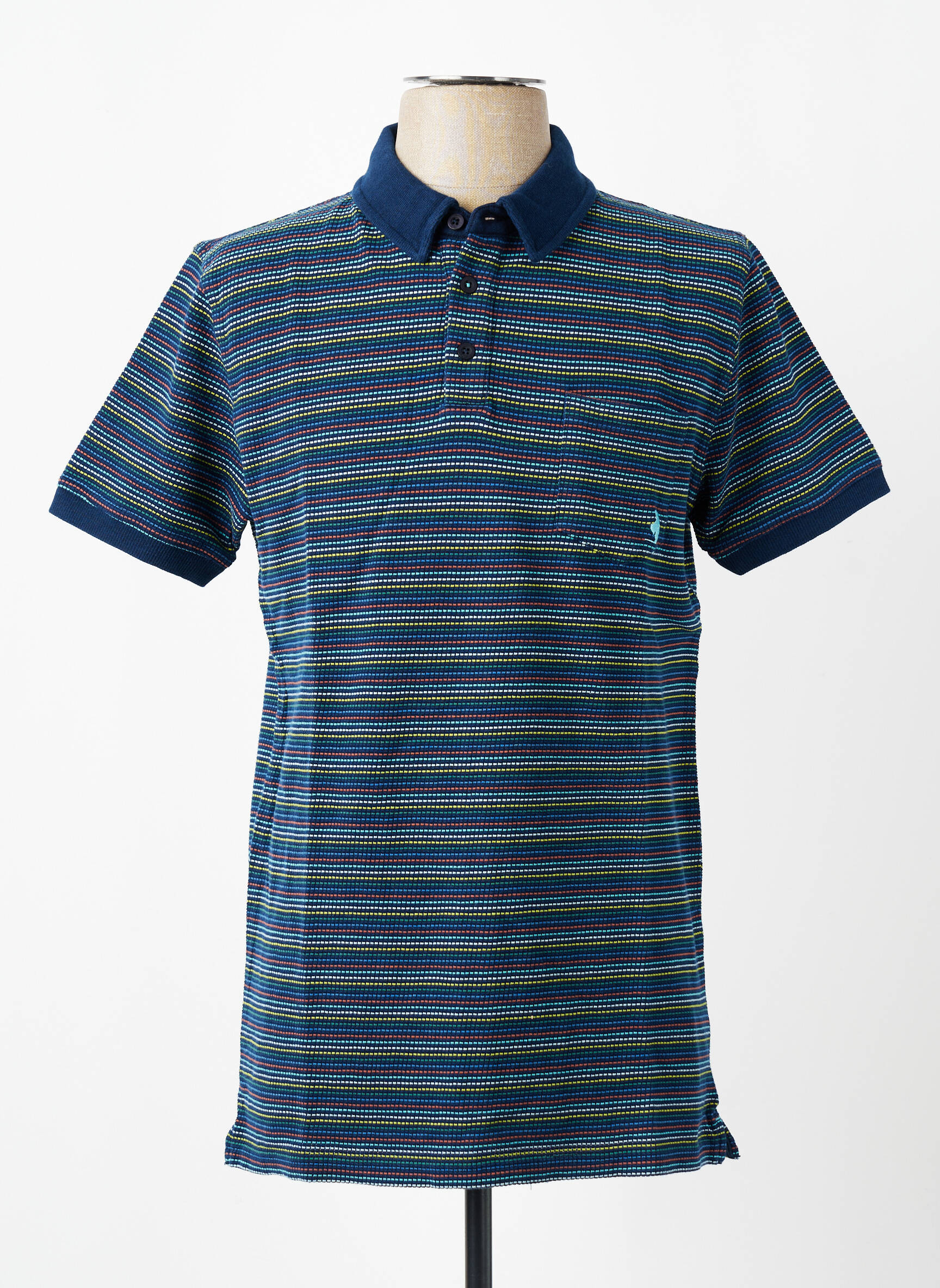 Polo jersey audinys trumpas rankovės mėlyna MCS vyras