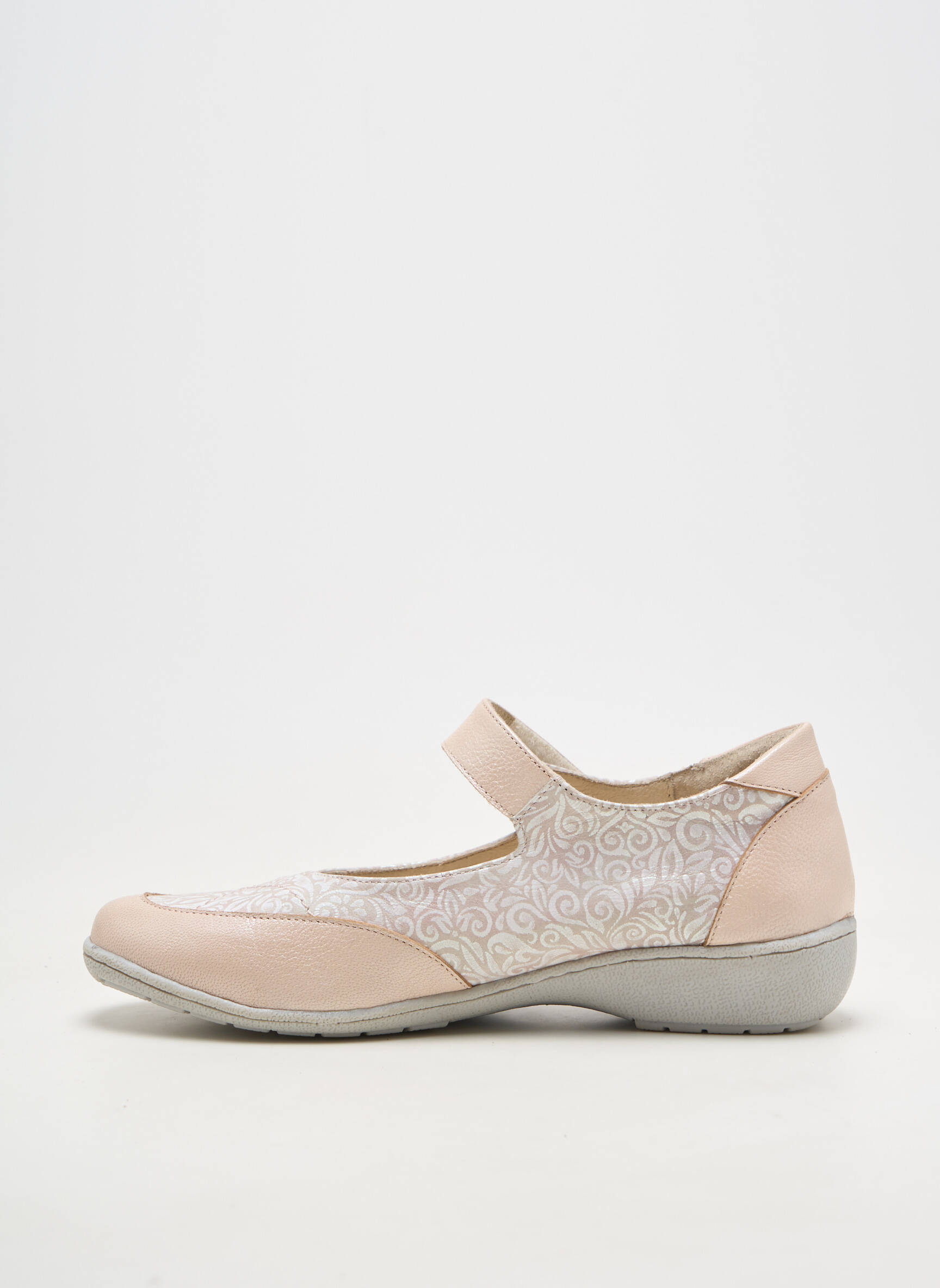 Balerinos velcro užsegimas plokščias kulnas iki 3 cm bežinis OTTILIA moteris