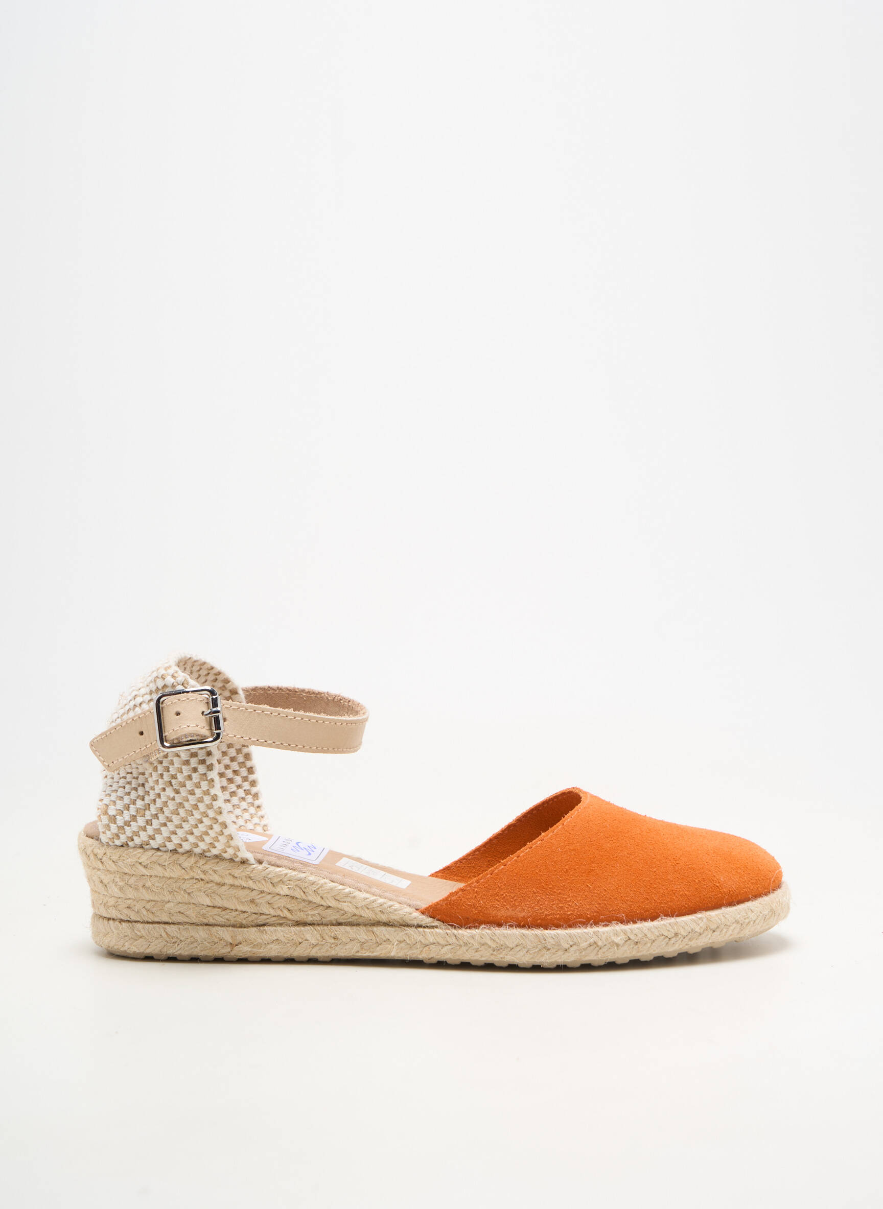 Espadrilės apvalus mygtukas kulnas nuo 4 iki 6 cm oranžinė LA VAGUE moteris