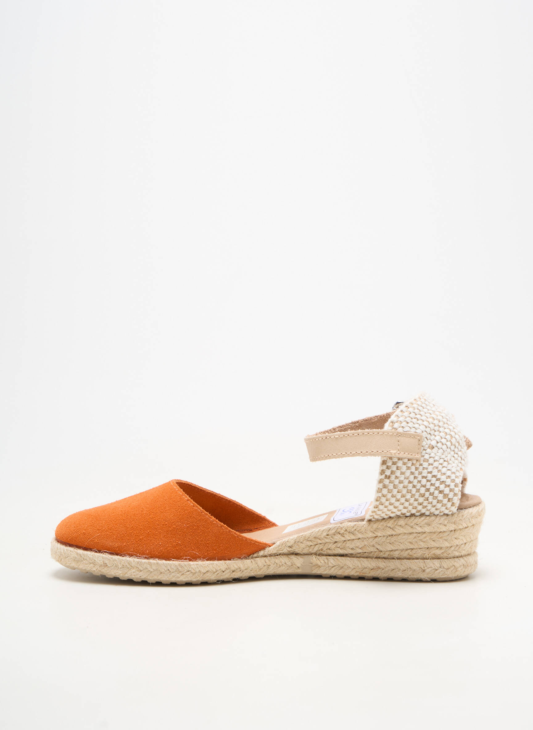 Espadrilės apvalus mygtukas kulnas nuo 4 iki 6 cm oranžinė LA VAGUE moteris