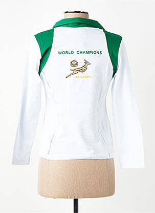 Polo ilgos rankovės ilgos rankovės baltas SA RUGBY moteris