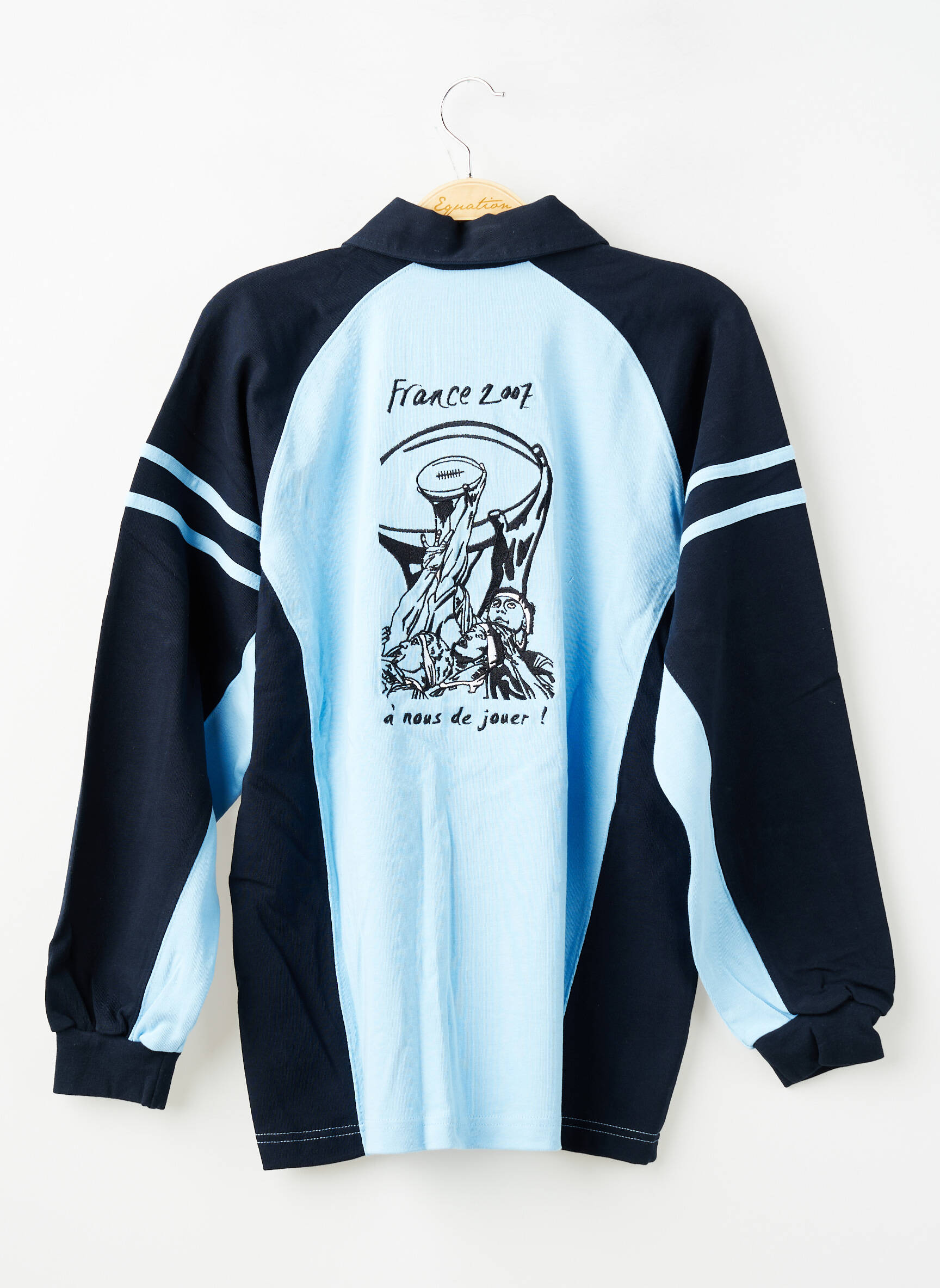 Polo ilgos rankovės ilgos rankovės mėlyna WORLD CUP berniukas