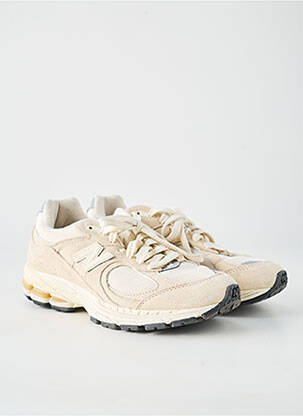 Bėgimo bateliai nubuko audinys plokščias kulnas iki 3 cm bežinis NEW BALANCE moteris
