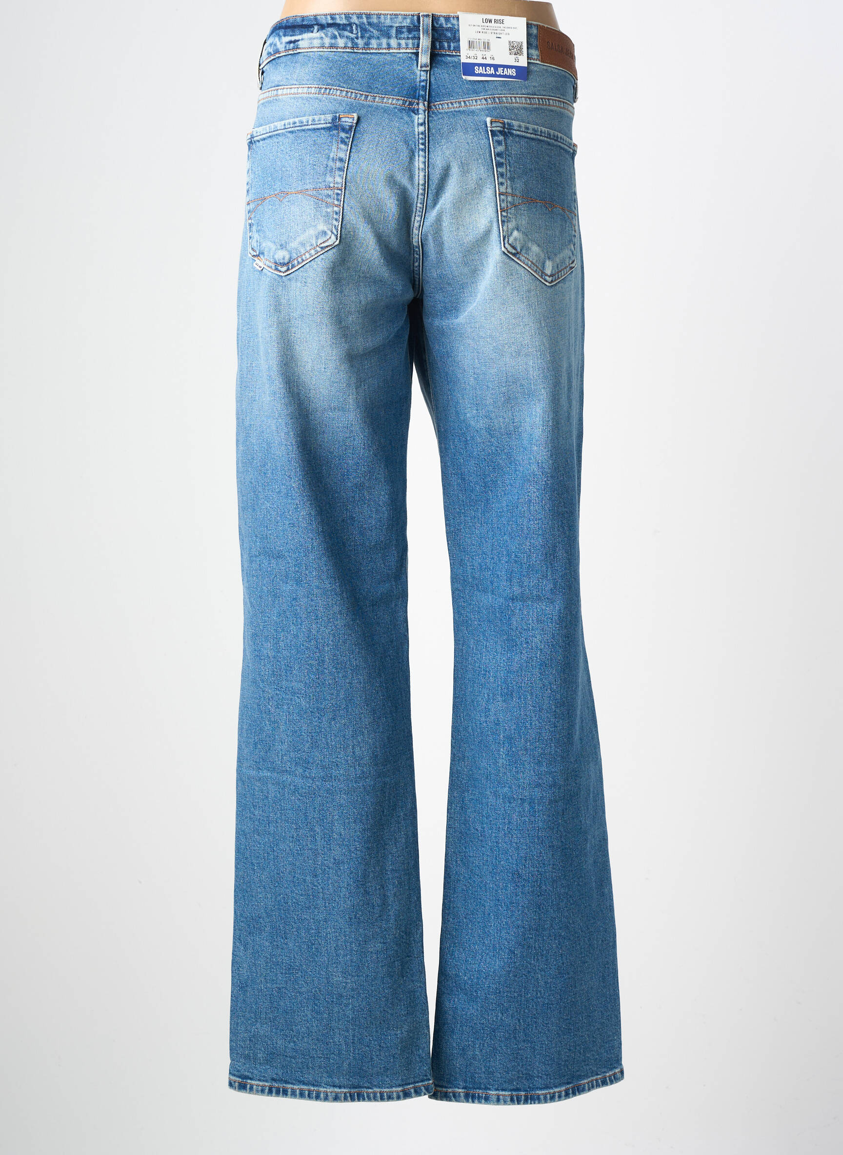 Tiesios kirpimo džinsai tamprumas normala dydis mėlyna SALSA moteris