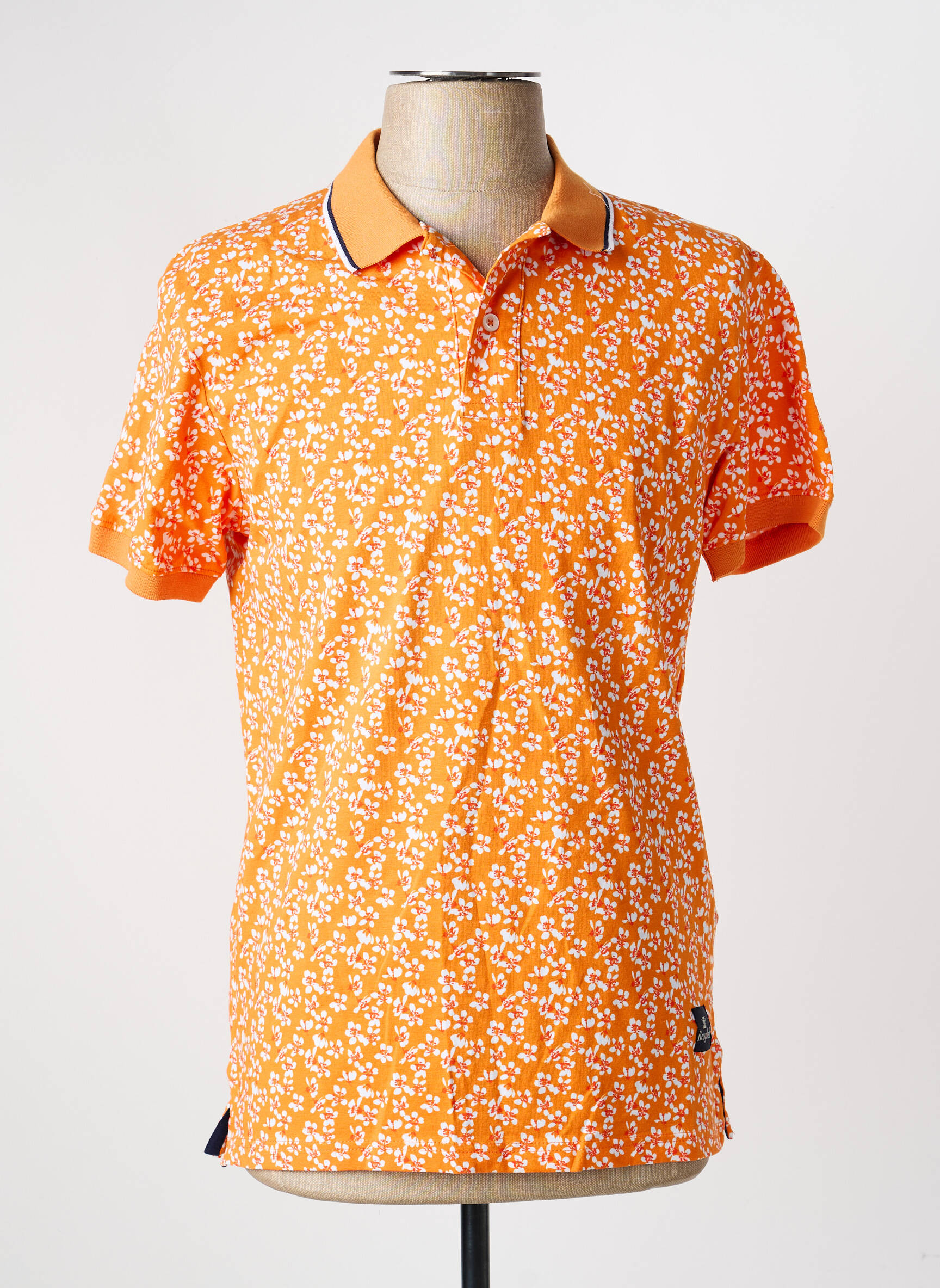 Polo jersey audinys trumpas rankovės oranžinė RECYCLED ART WORLD vyras