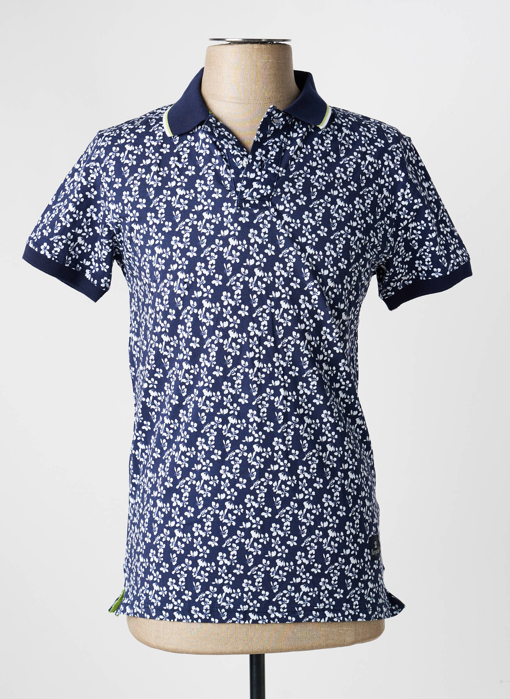 Polo jersey audinys trumpas rankovės mėlyna RECYCLED ART WORLD vyras