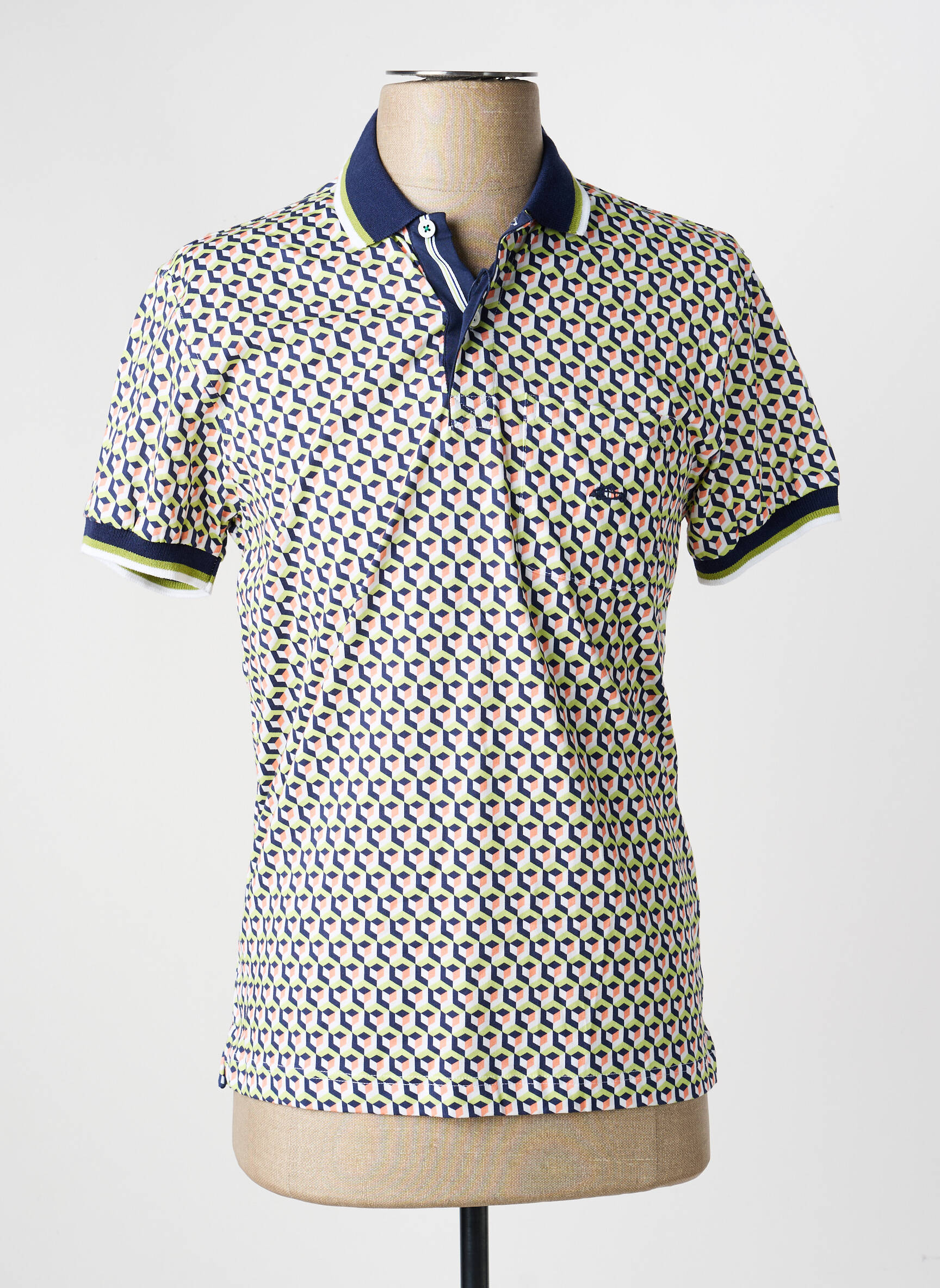 Polo jersey audinys trumpas rankovės mėlyna DARIO BELTRAN vyras