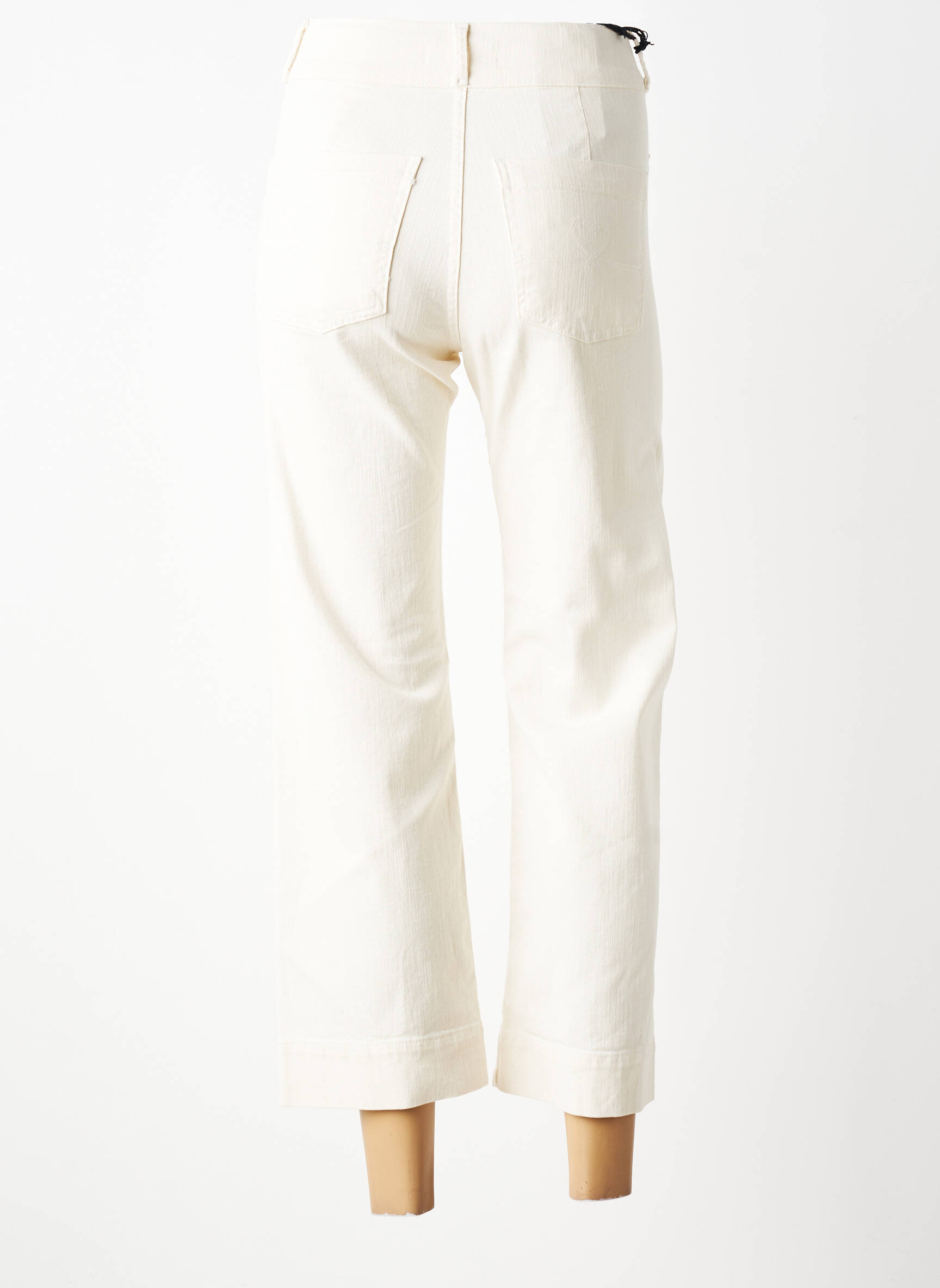 Tiesios kirpimo džinsai aukšta talija aukšta talija bežinis LOLA CASADEMUNT moteris