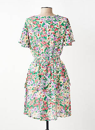 Pusilgių suknelė fantazijos raštas trumpas rankovės žalias QUEEN'S moteris