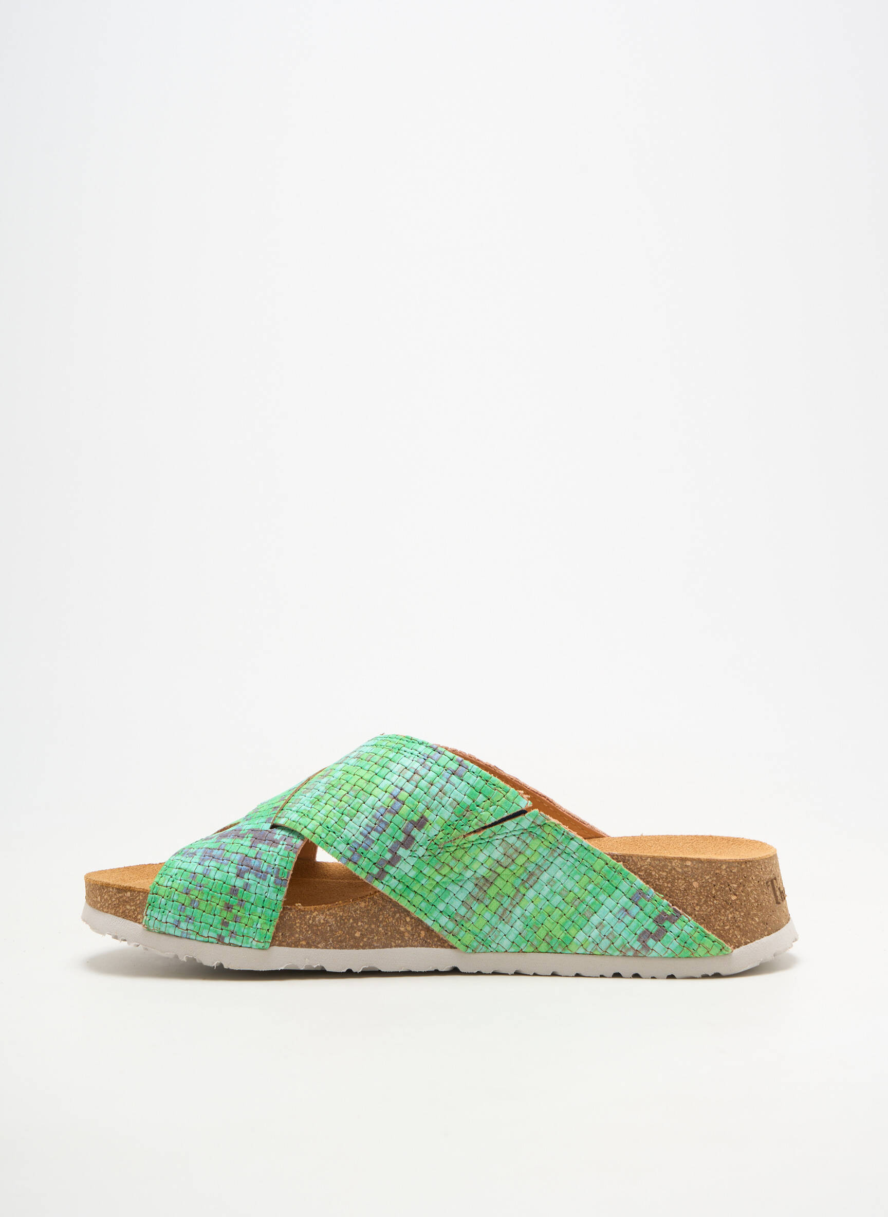 Mule/sabotai lygus medžiaga kulnas nuo 4 iki 6 cm žalias THINK! moteris