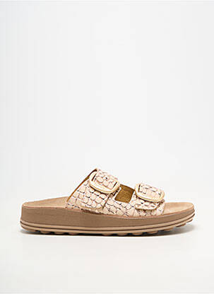 Mule/sabotai atvira pabaiga plokščias kulnas iki 3 cm bežinis FANTASY SANDALS moteris