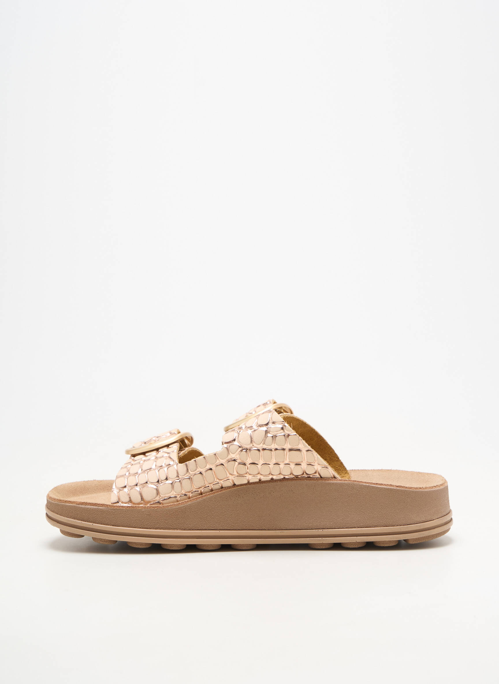 Mule/sabotai atvira pabaiga plokščias kulnas iki 3 cm bežinis FANTASY SANDALS moteris