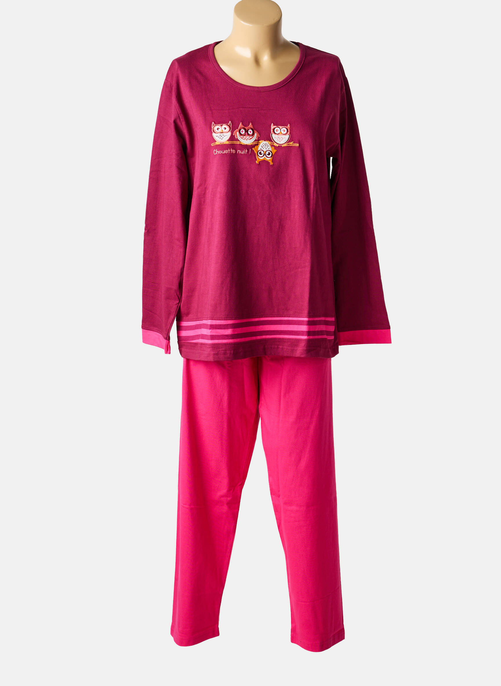 Pižama jersio audimas raudona ROSE POMME moteris