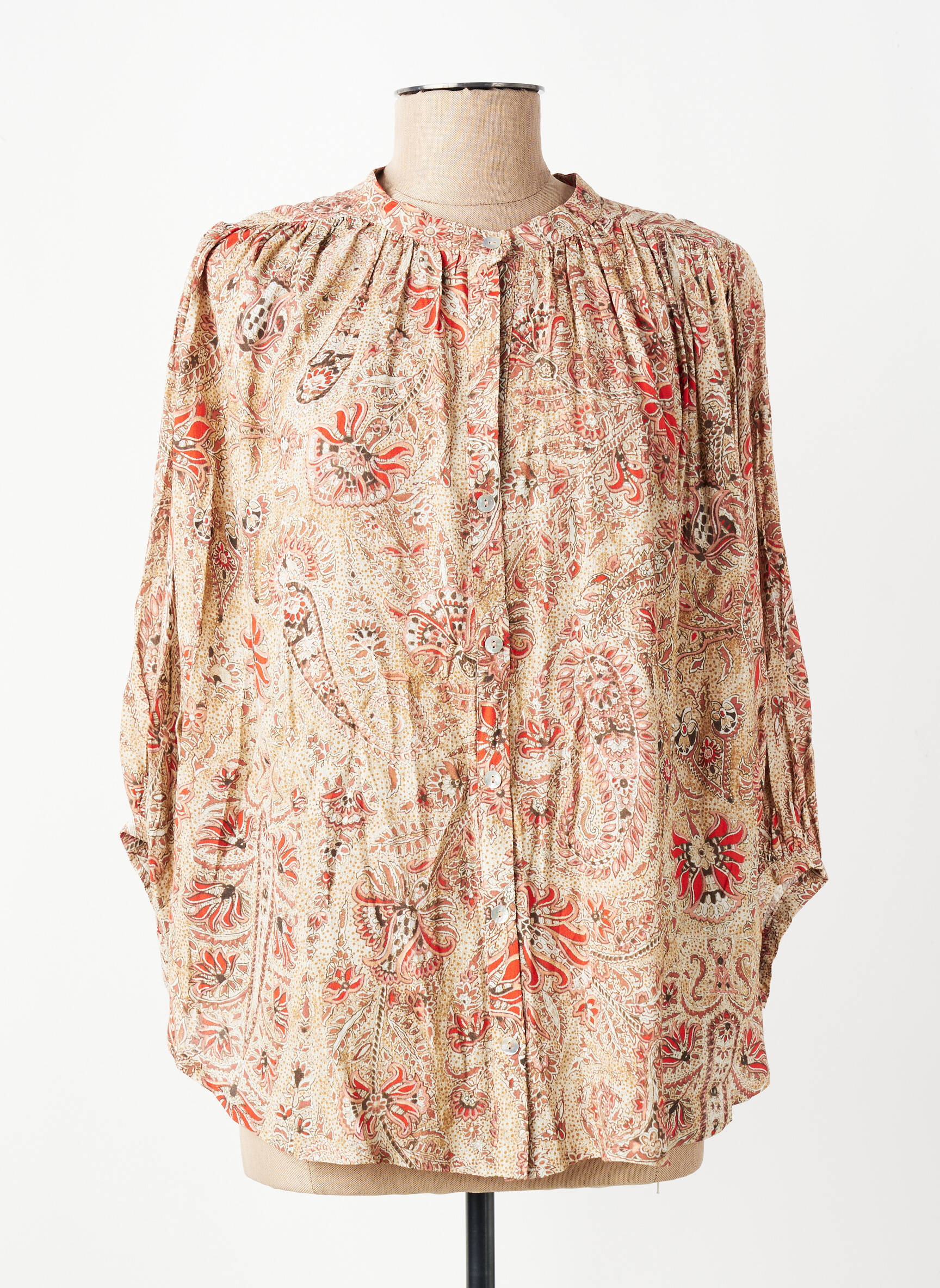 Moteriškas marškinys krepos audinys 3/4 rankovės bežinis SUMMUN moteris