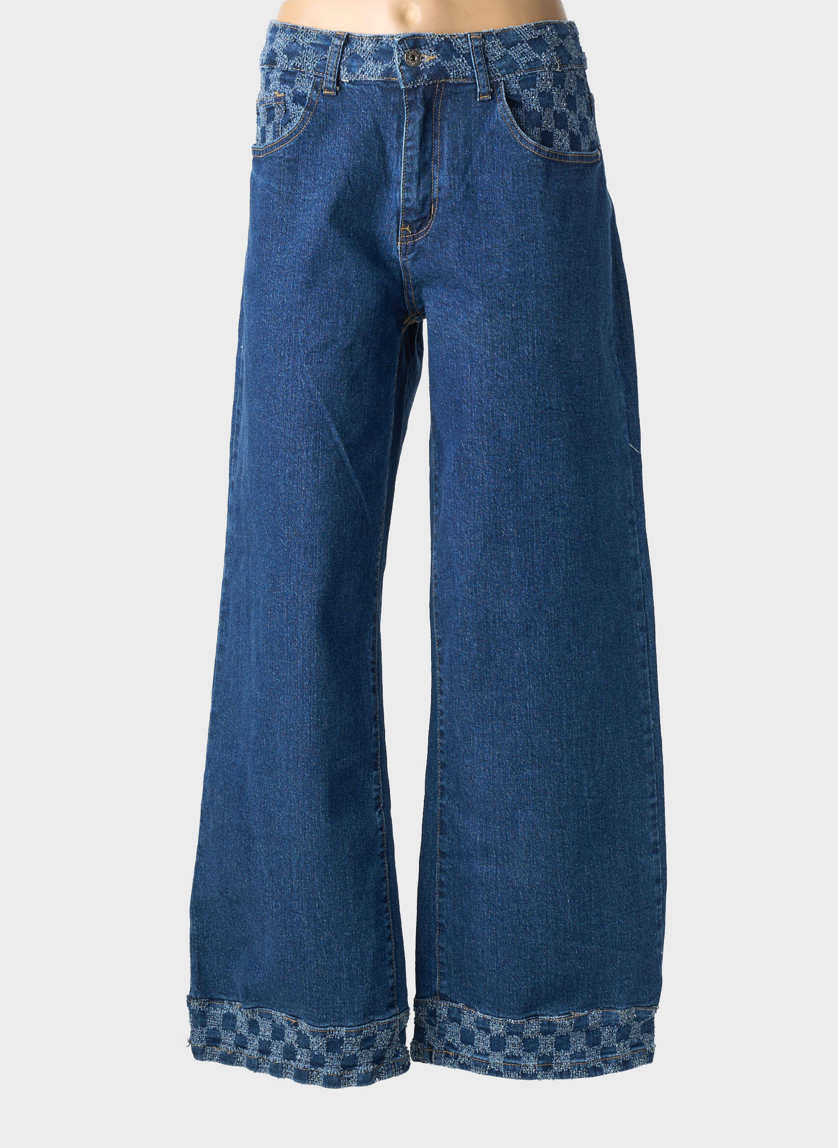 Plačios džinsai normala dydis normala dydis mėlyna BS JEANS moteris