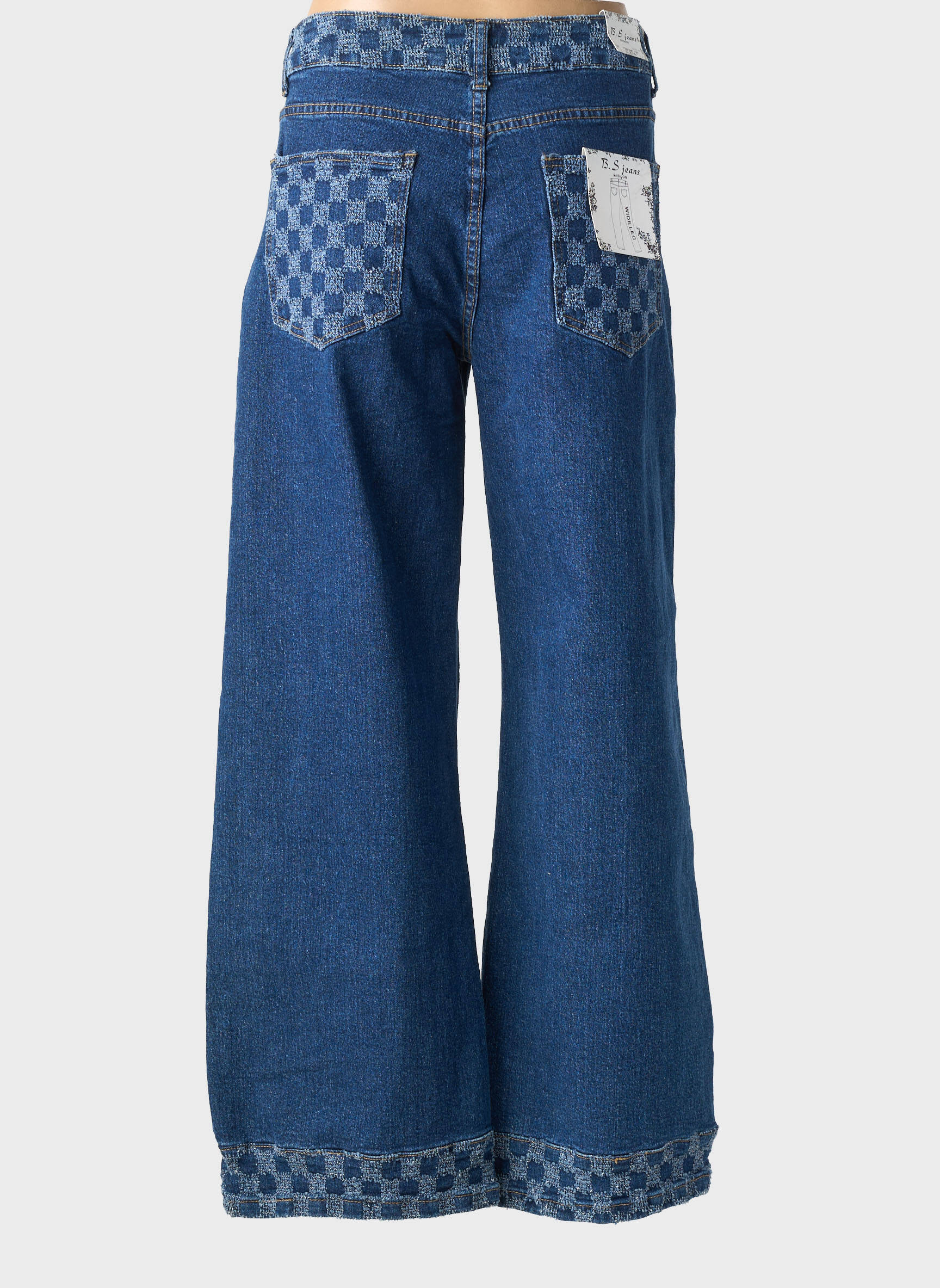 Plačios džinsai normala dydis normala dydis mėlyna BS JEANS moteris