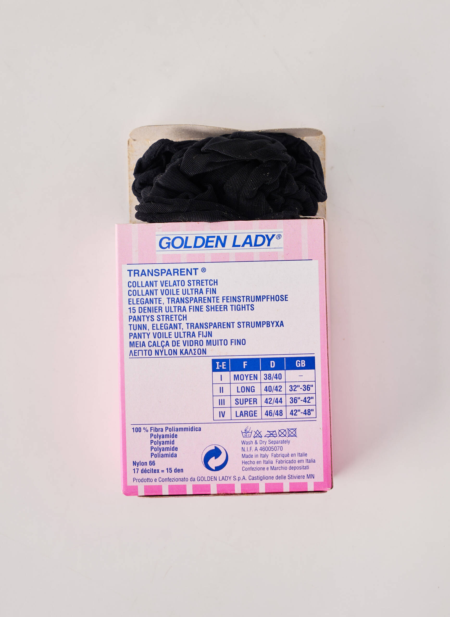 Kojinės permatomo audinys juodas GOLDEN LADY moteris