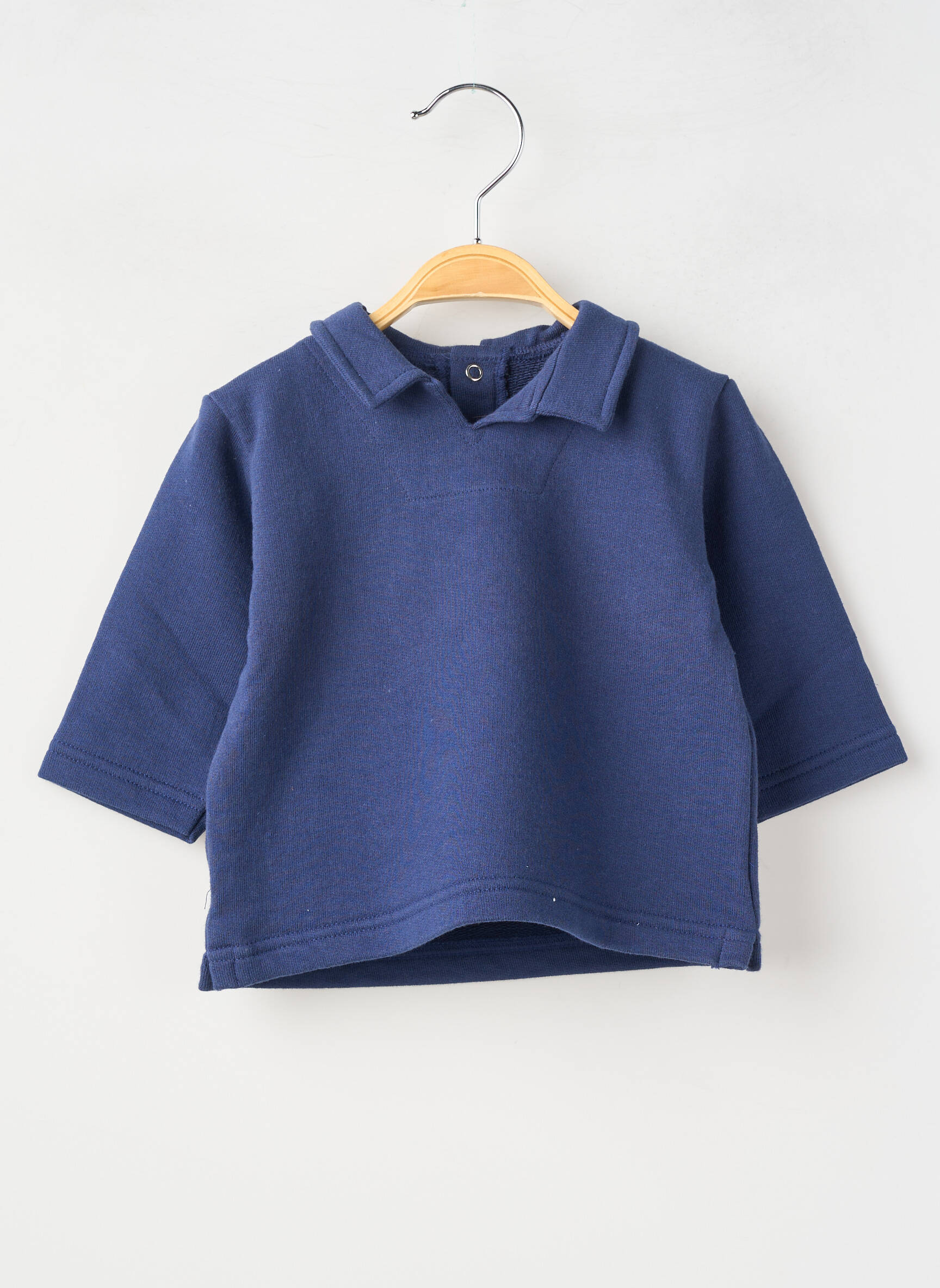 T-marškinys ilgos rankovės ilgos rankovės mėlyna PETIT BATEAU berniukas