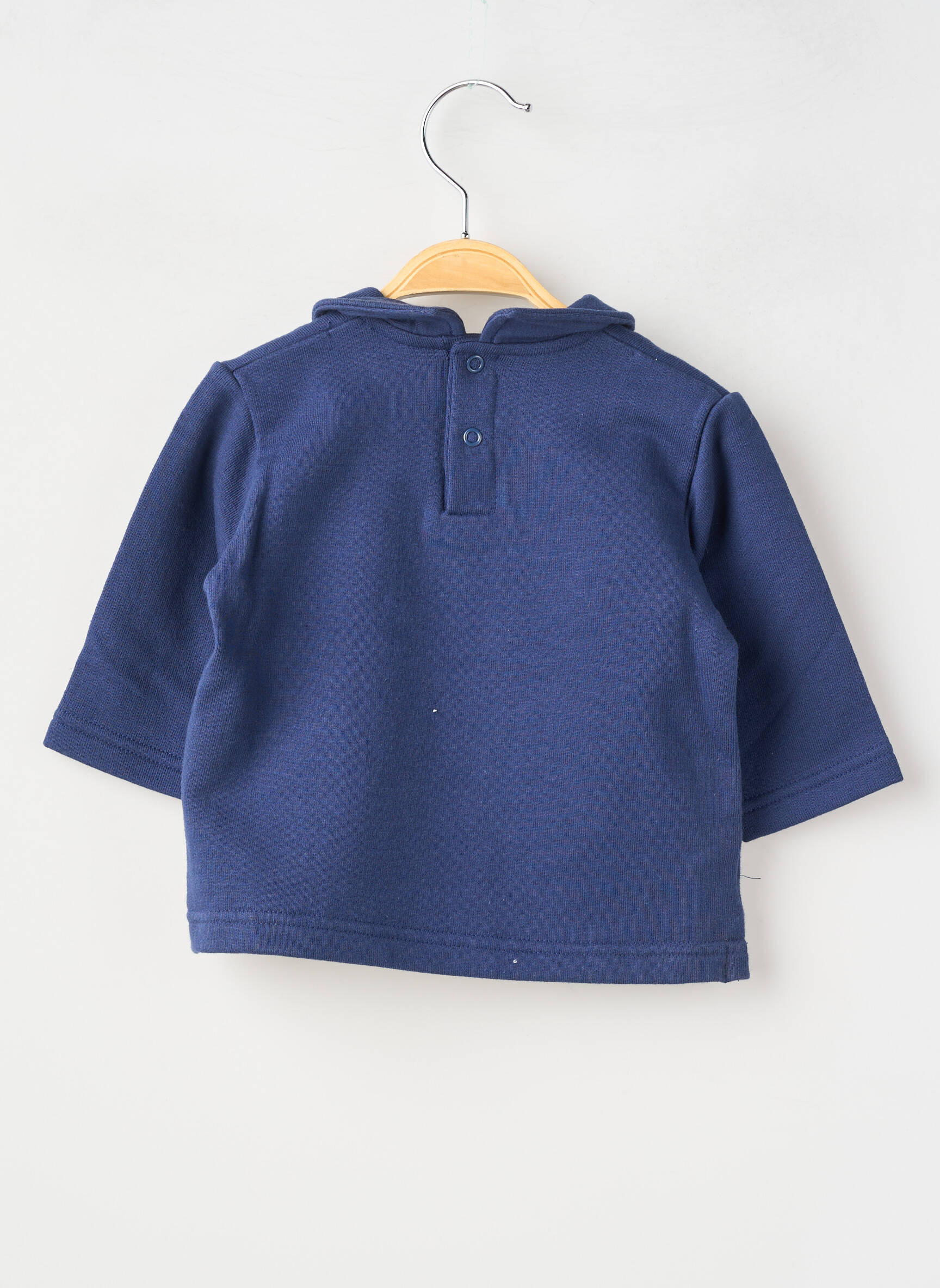 T-marškinys ilgos rankovės ilgos rankovės mėlyna PETIT BATEAU berniukas