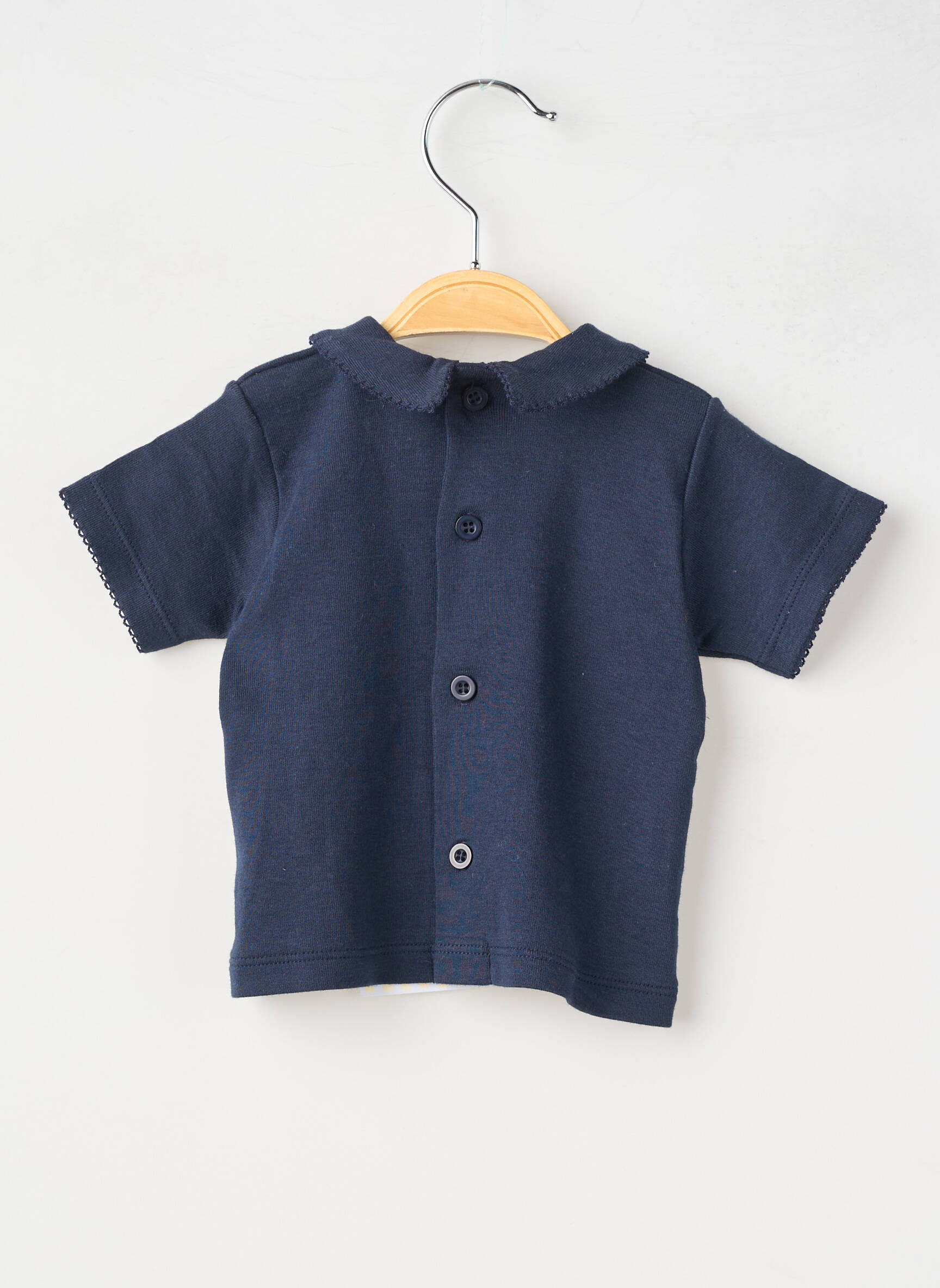 Polo trumpas rankovės mėlyna PETIT BATEAU vaikas