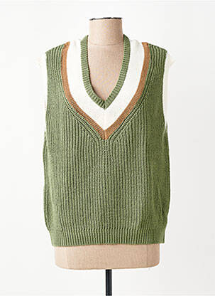 Megztinis tiesi kirpimas be rankų žalias CIVICO 1 moteris
